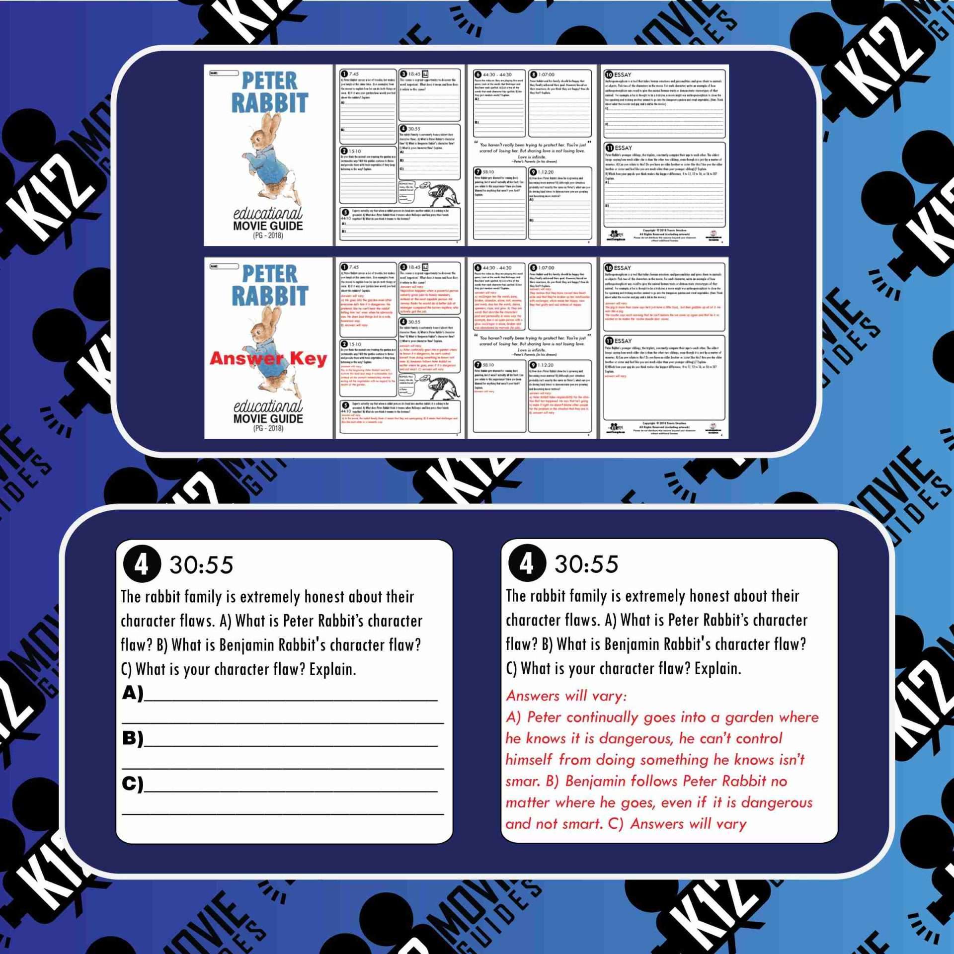 Peter Rabbit Movie Guide | Questions | Worksheet (PG - 2018) Sample