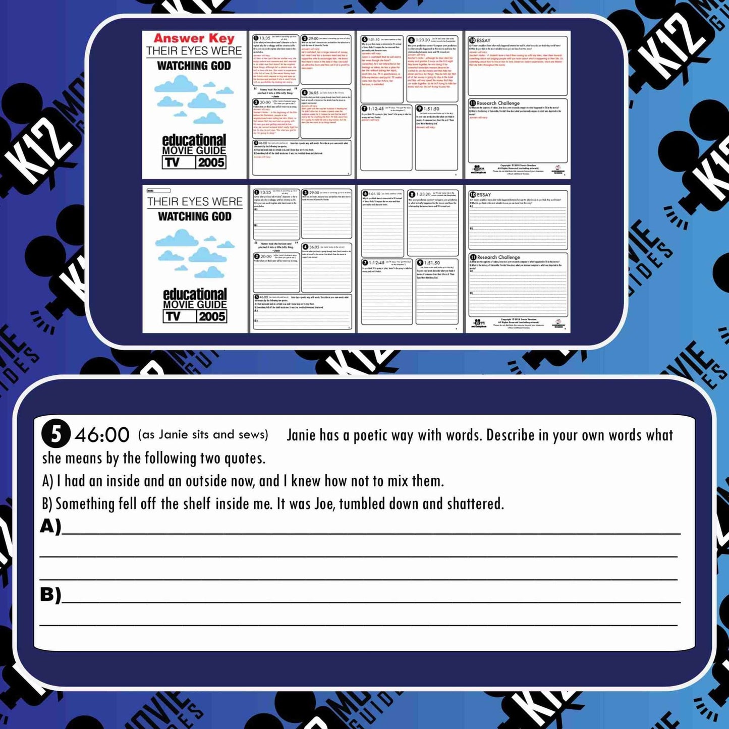 Their Eyes Were Watching God Movie Guide | Questions | Worksheet (TV - 2005) Sample