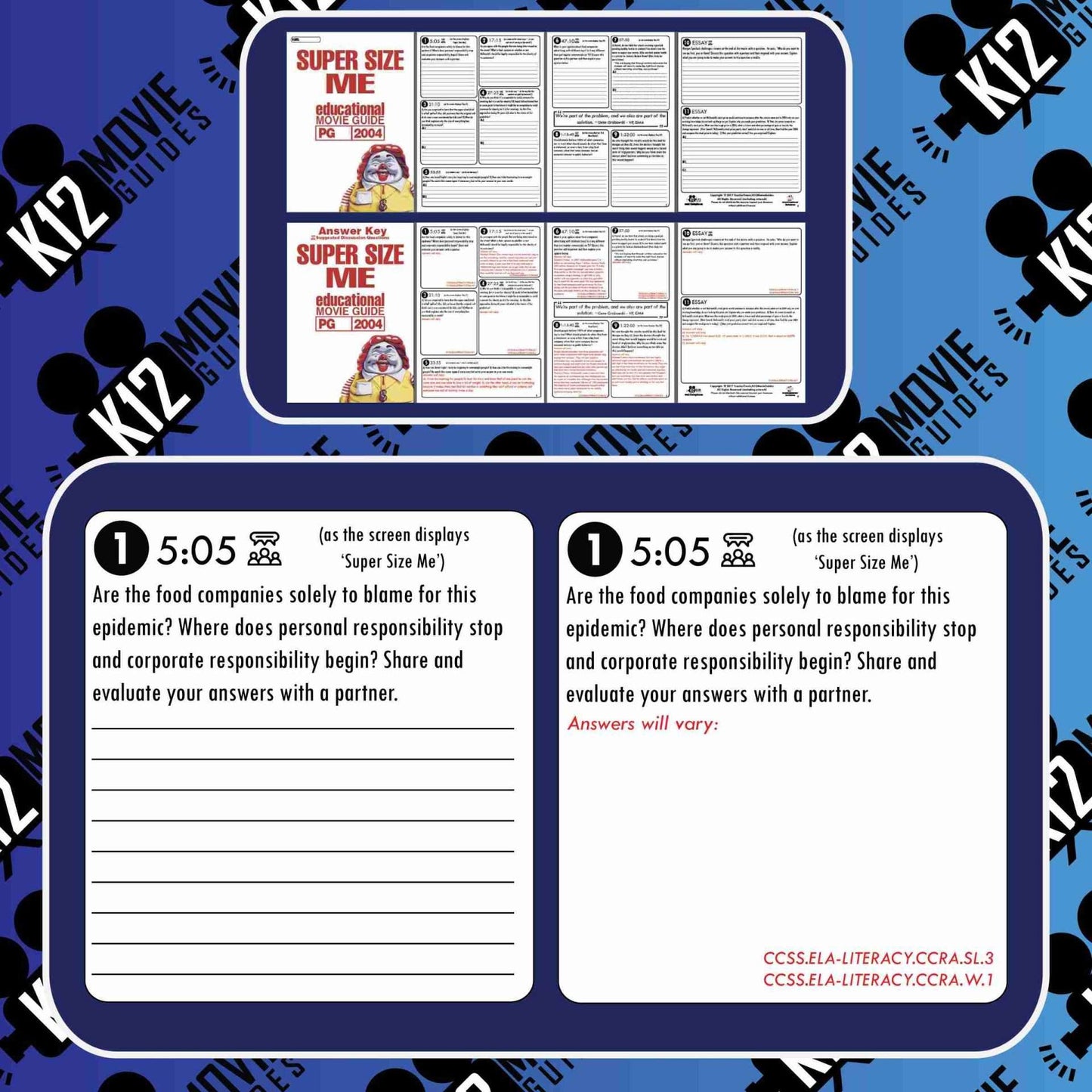 Super Size Me Movie Guide | Worksheet | Questions | Google (PG - 2004)