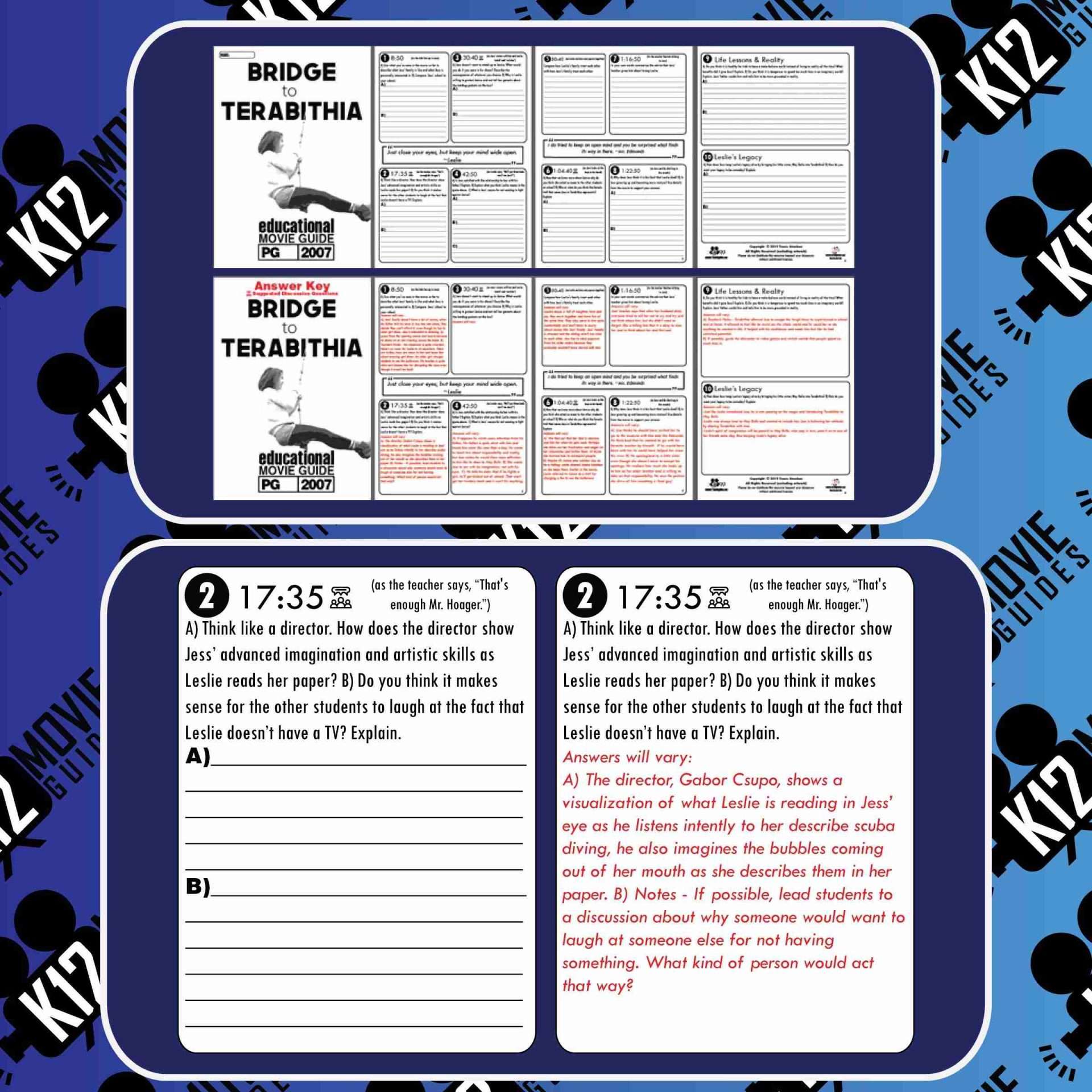 Bridge to Terabithia Movie Guide | Questions | Worksheet (PG - 2007) Free Sample