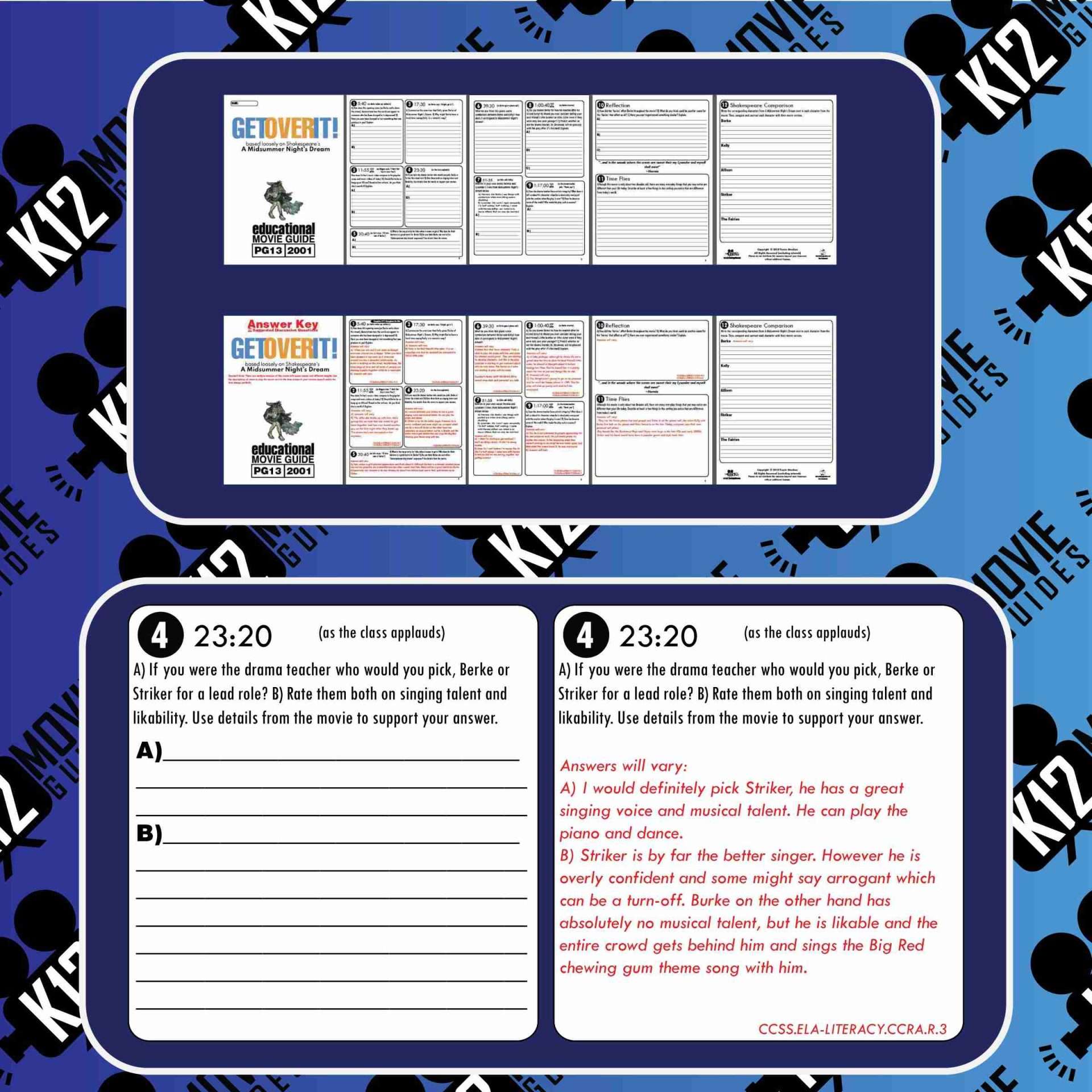 Get Over It Movie Guide | Questions | Worksheet | Google Slides (PG13 - 2001) Sample