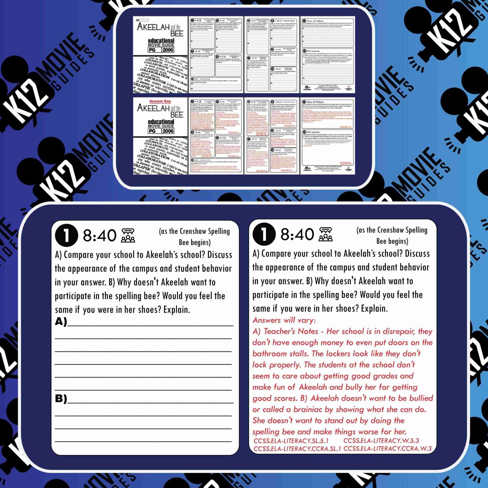 Akeelah and the Bee Movie Guide | Questions | Worksheet | Google (PG - 2006) Free Sample