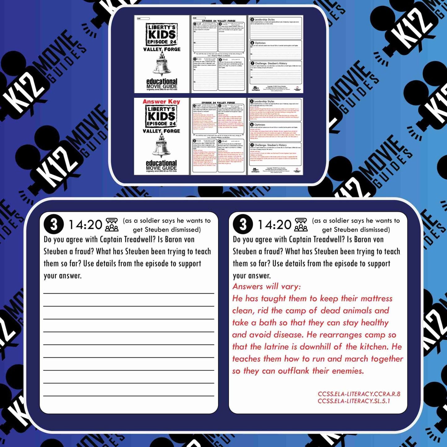 Liberty's Kids | Valley Forge Episode 24 (E24) - Movie Guide | Worksheet Free Sample