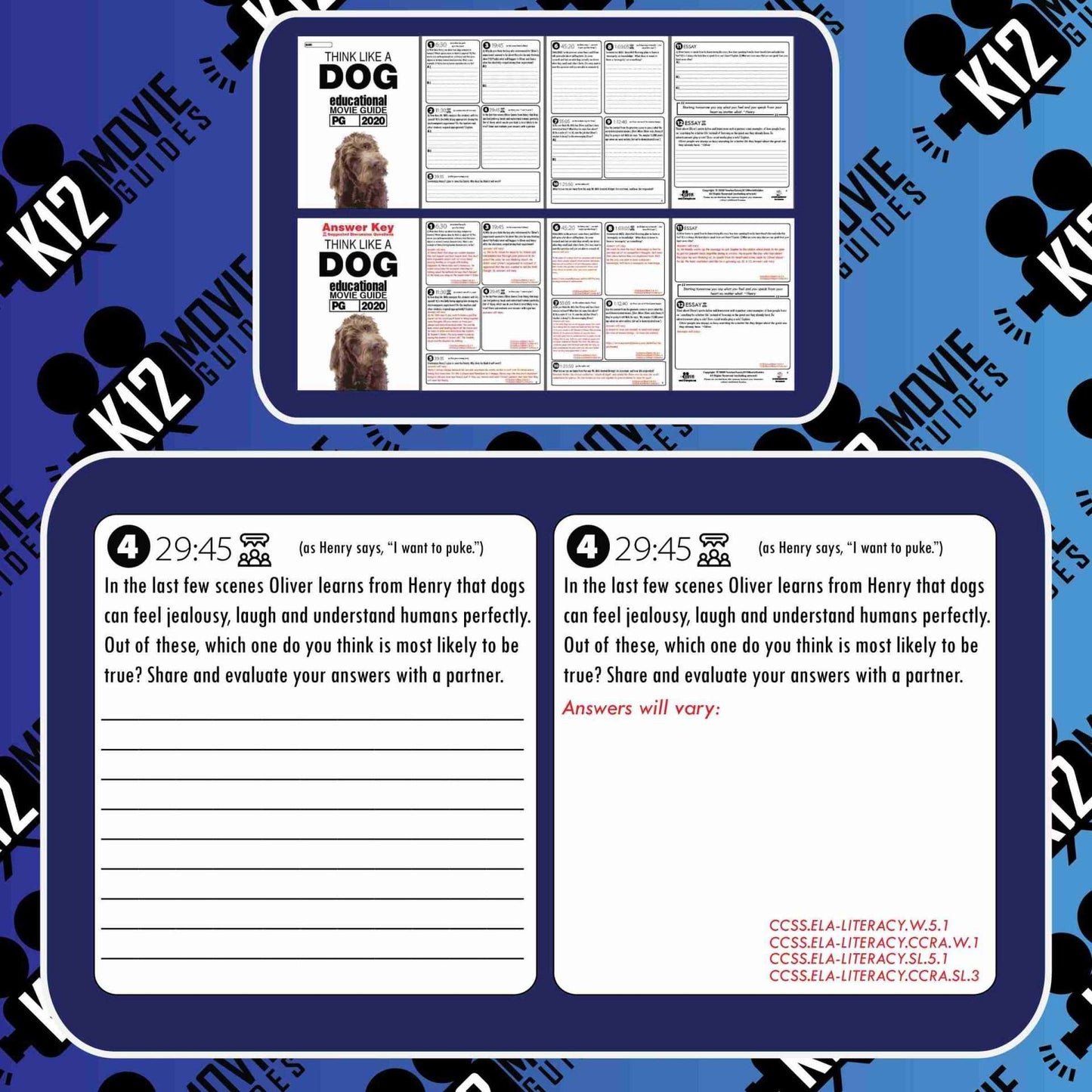 Think Like a Dog Movie Guide | Questions | Worksheet | Google Forms (PG - 2020) Free Sample