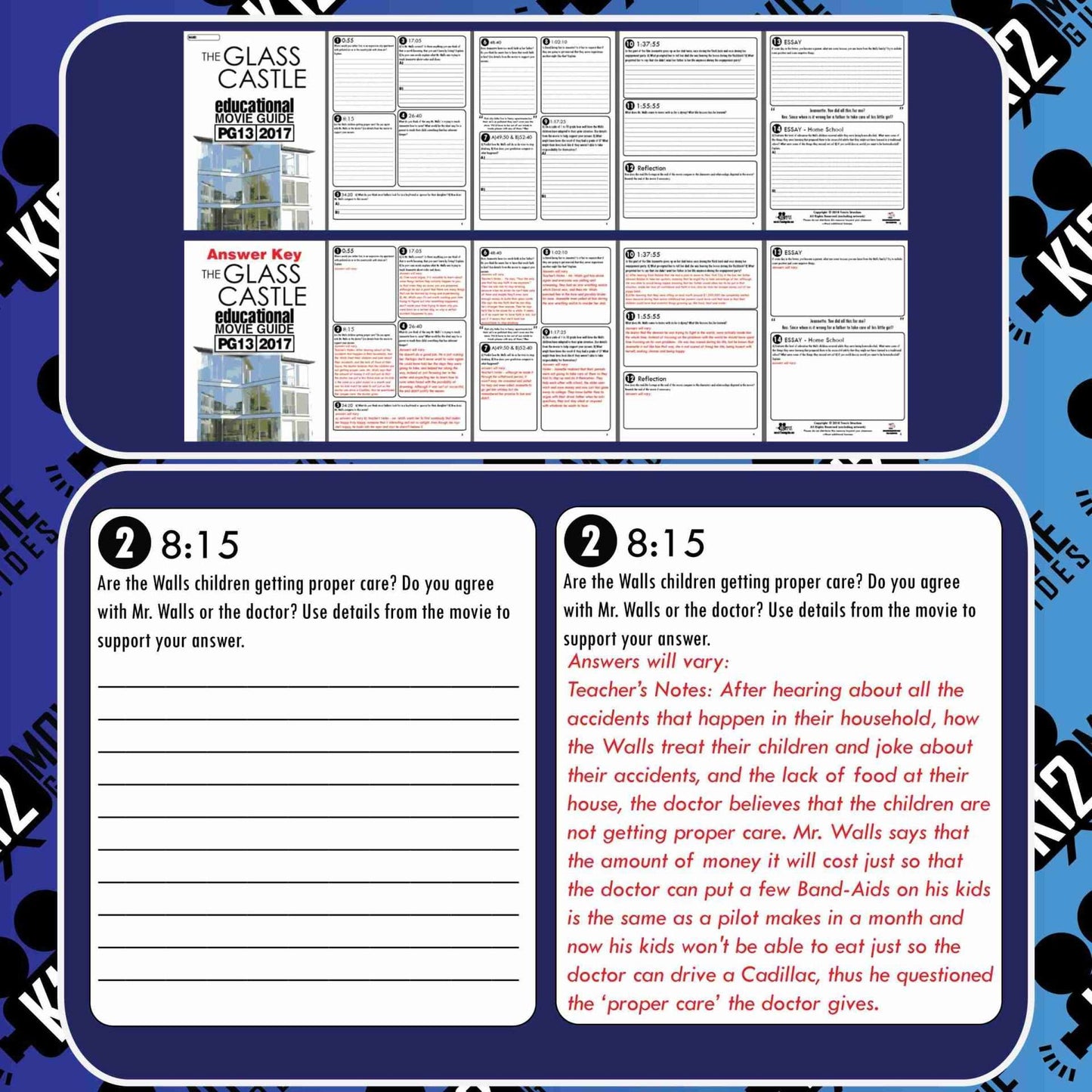 The Glass Castle Movie Guide | Questions | Worksheet (PG13 - 2017) Sample