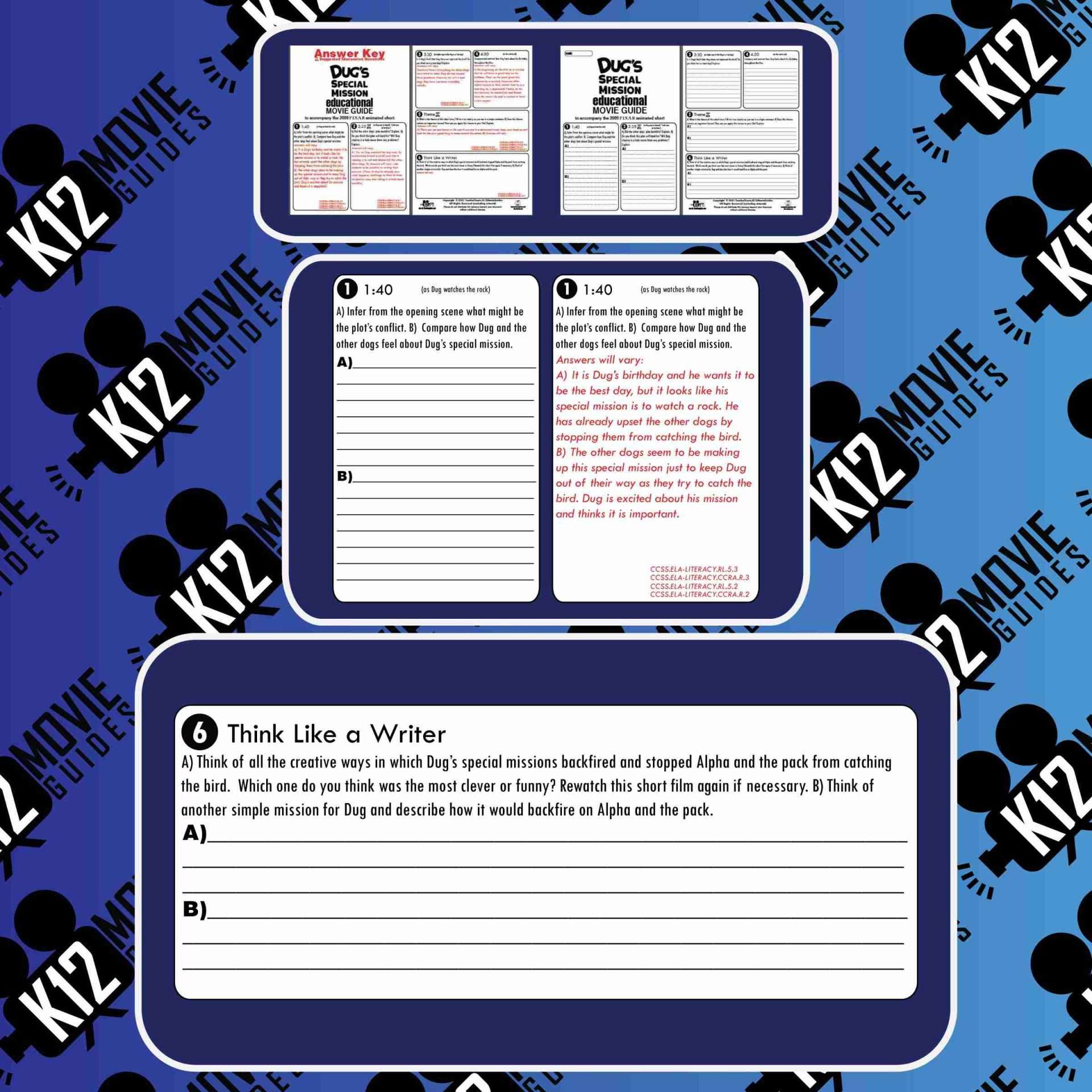 Dug's Special Mission (2009) - Pixar Short Video Guide | Questions | Worksheet | Google Form | Sample