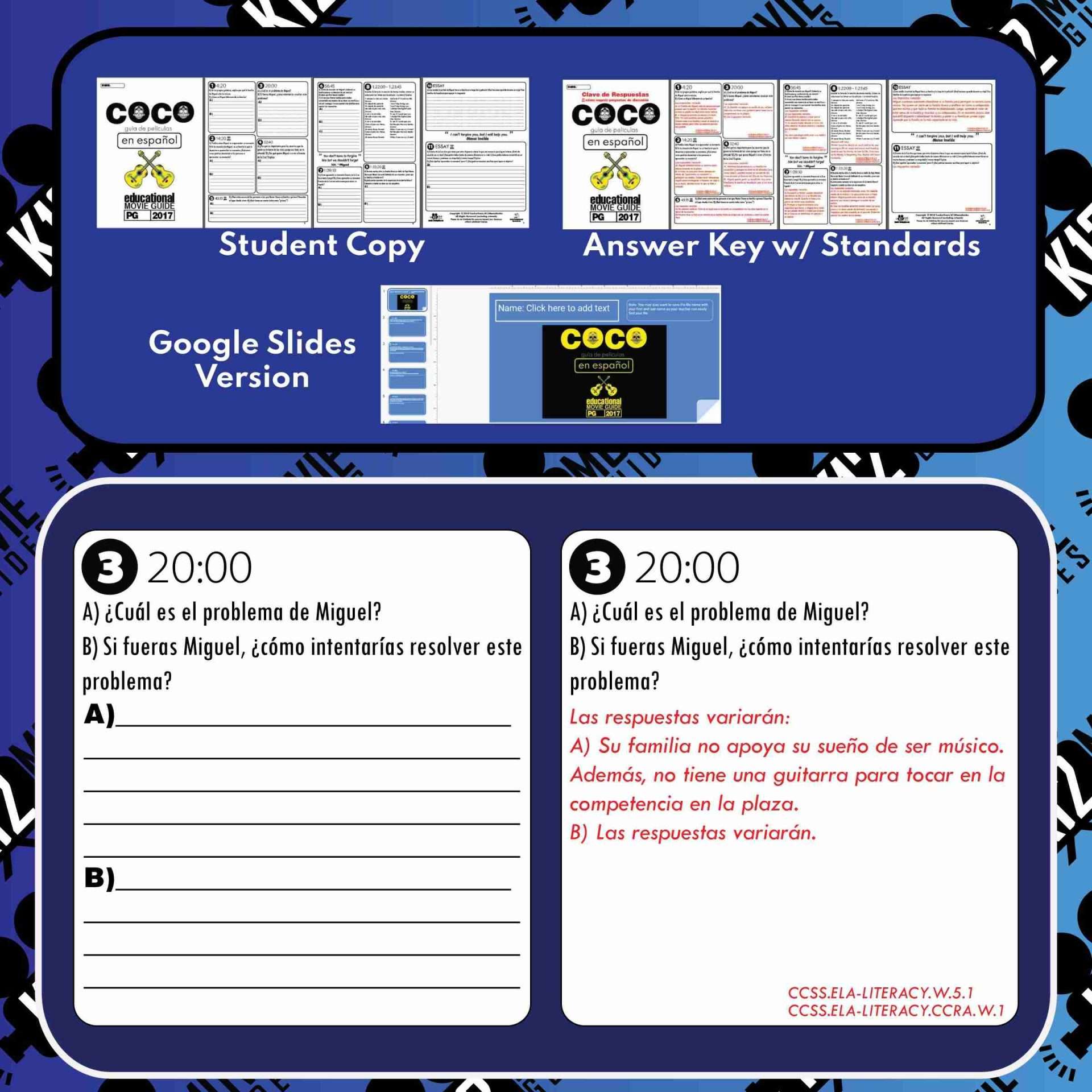 Coco Movie Guide in Spanish | Day of the Dead | Dia de los Muertos (PG - 2017) Sample