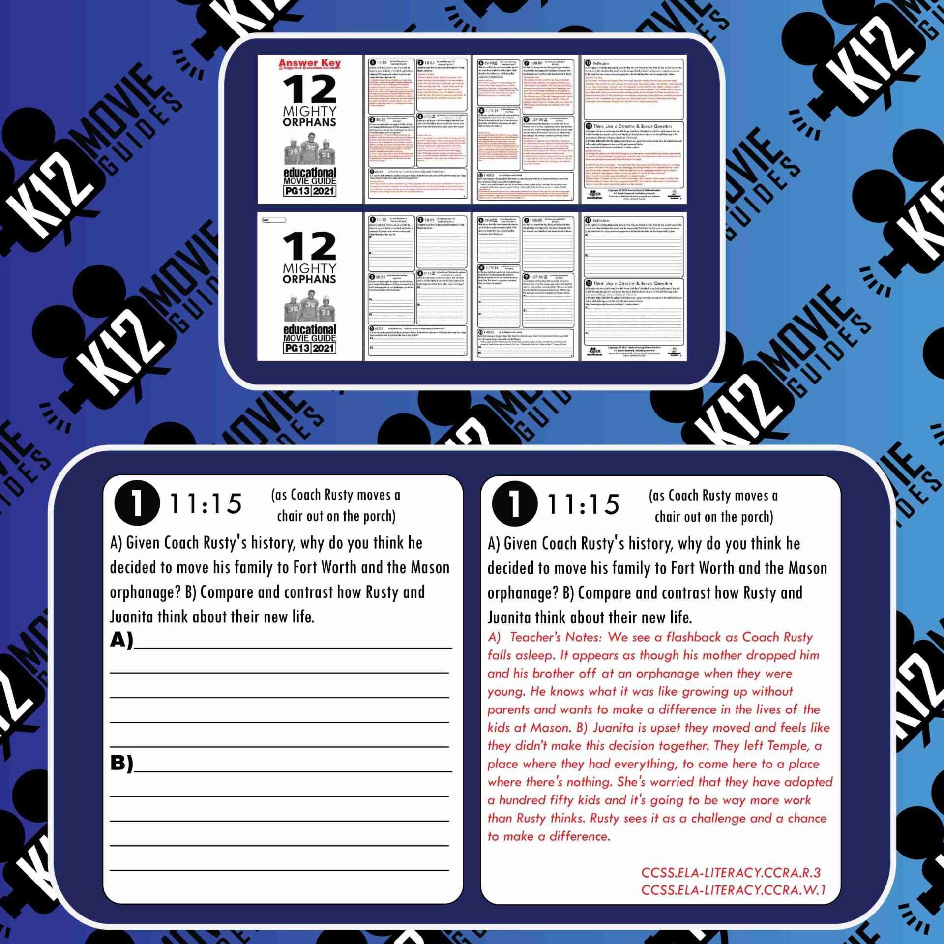 12 Mighty Orphans Movie Guide | Worksheet | Questions | Google (PG13 - 2021) Sample