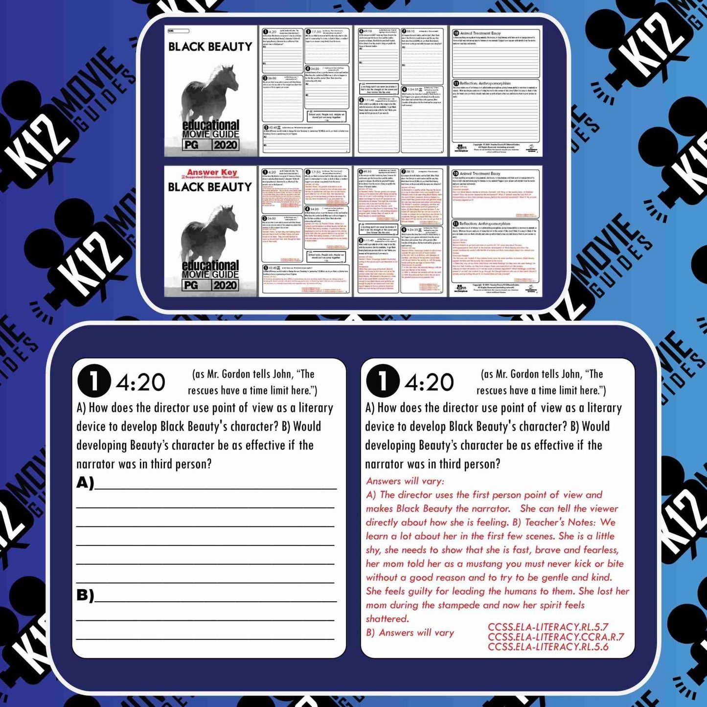 Black Beauty Movie Guide | Worksheet | Questions | Google Form (PG - 2020) Free Sample
