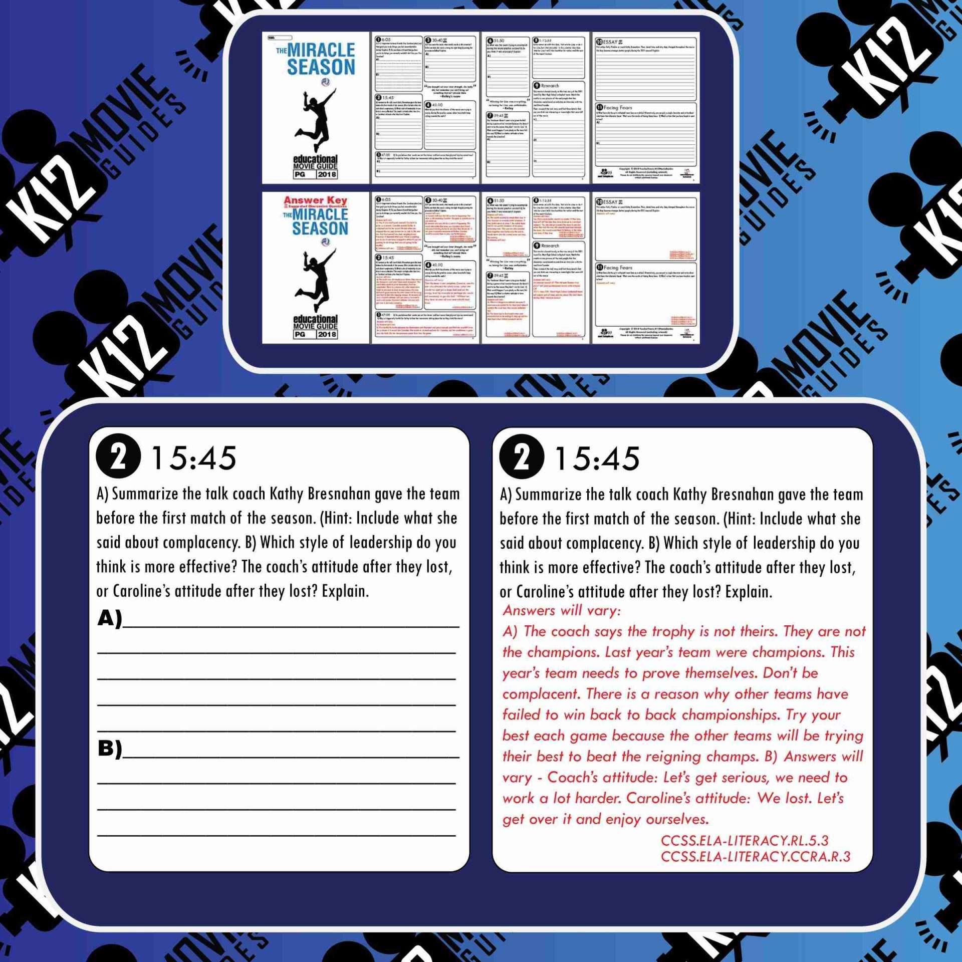 The Miracle Season Movie Guide | Questions | Worksheet | Google Form (PG - 2018) Free Sample