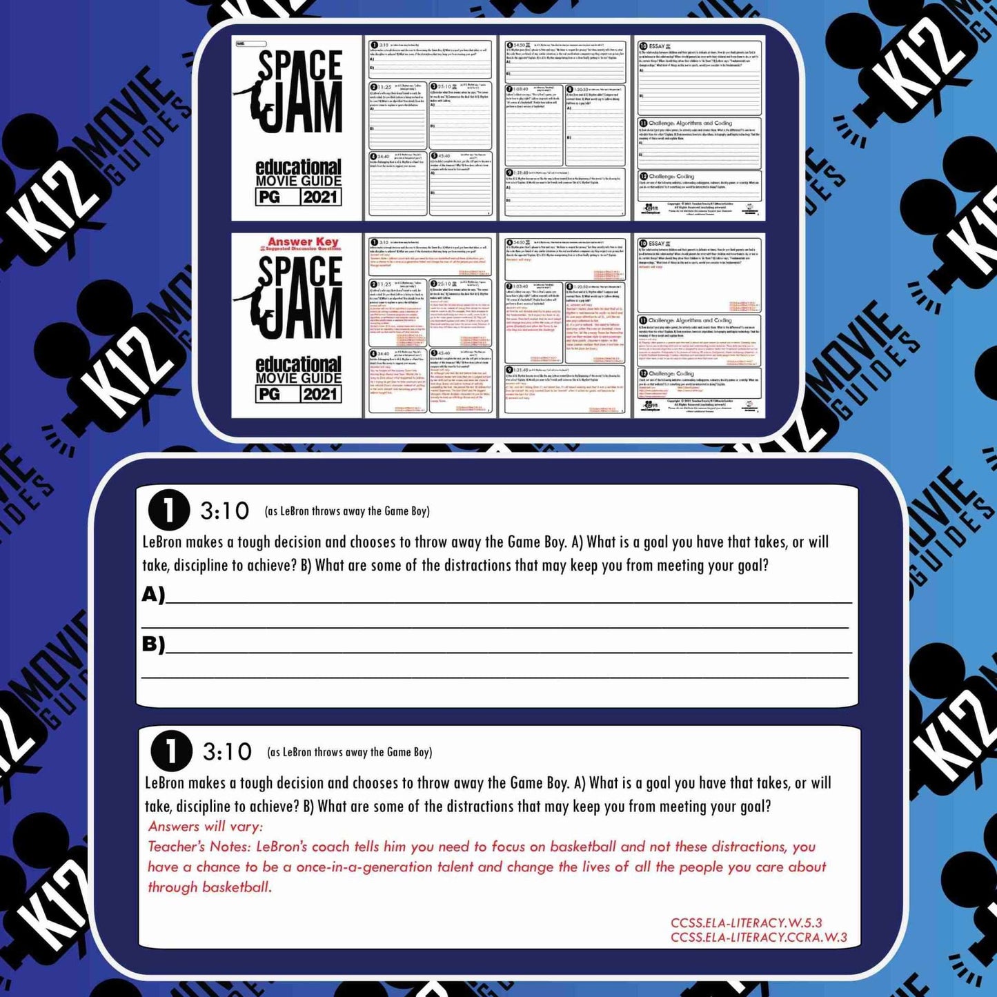 Space Jam: A New Legacy Movie Guide | Worksheet | Questions | Google (PG - 2021) Sample