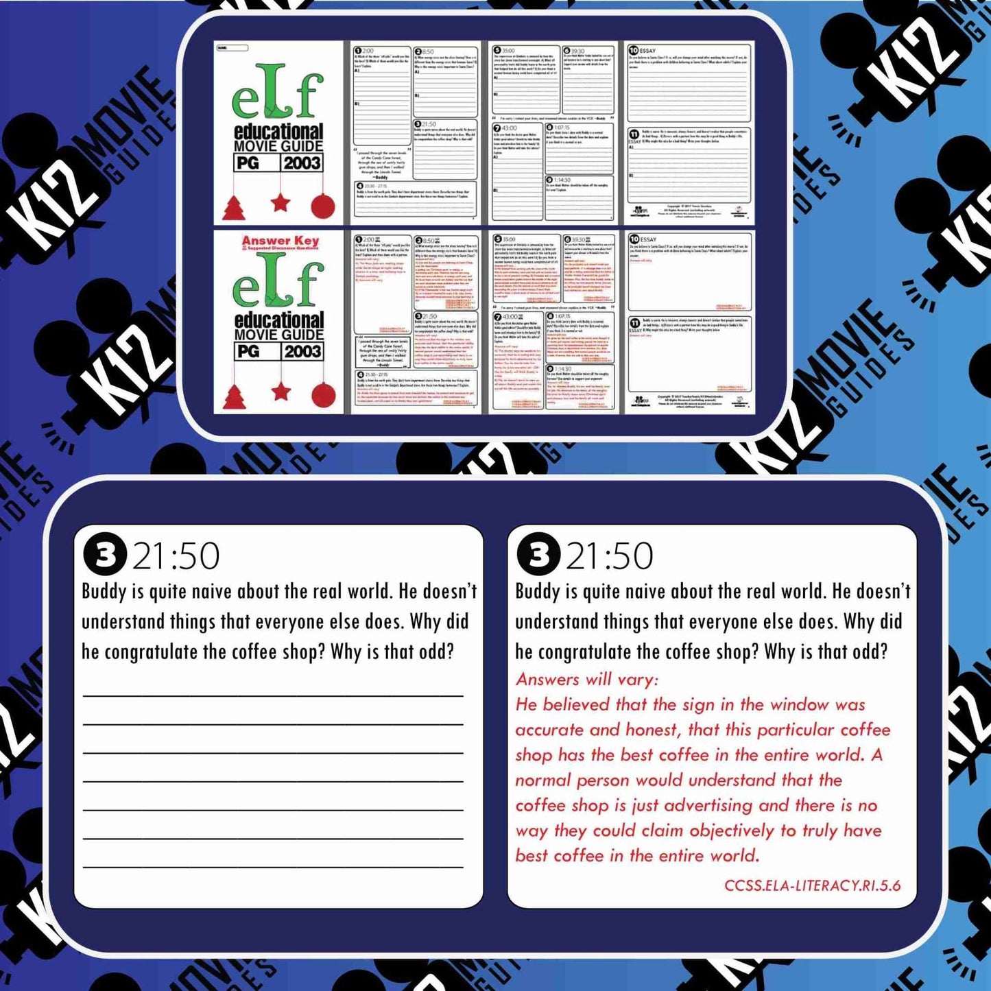 Elf Movie Viewing Guide | Questions | Worksheet | Google Form (PG - 2003) Free Sample