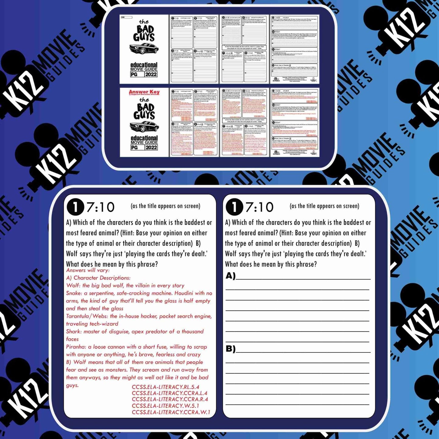 Bad Guys Movie Guide | Worksheet | Questions | Google Slides (PG - 2022) Sample