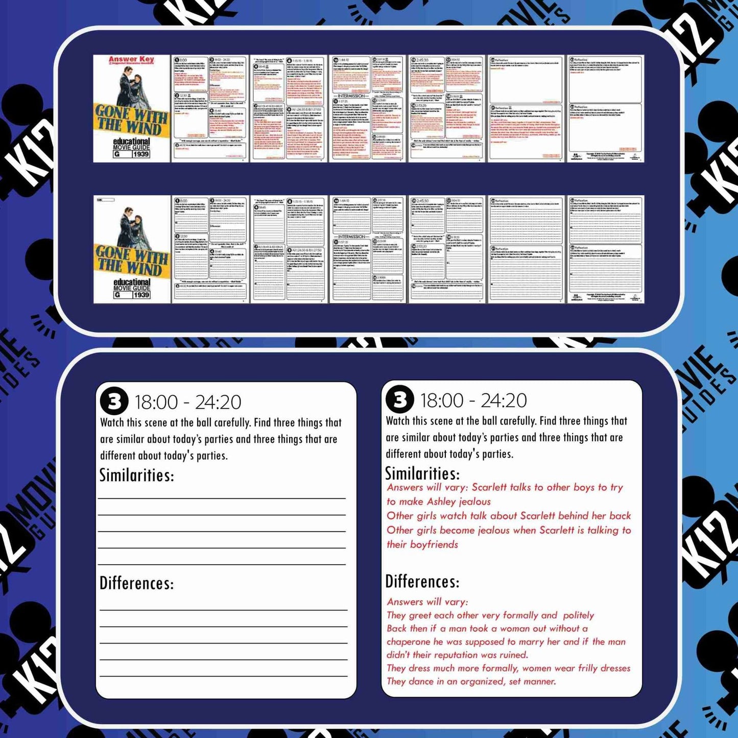 Gone With the Wind Movie Guide | Questions | Worksheet | Google (G - 1939) Sample