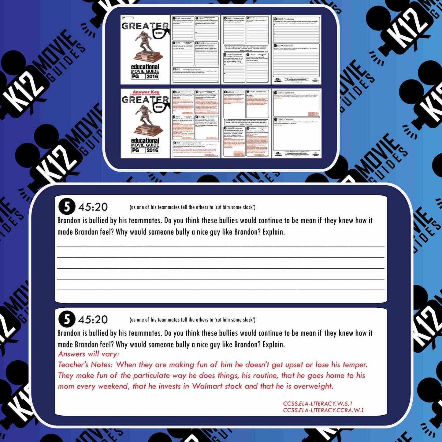 Greater Movie Guide | Worksheet | Questions | Google Form (PG - 2016) Free Sample
