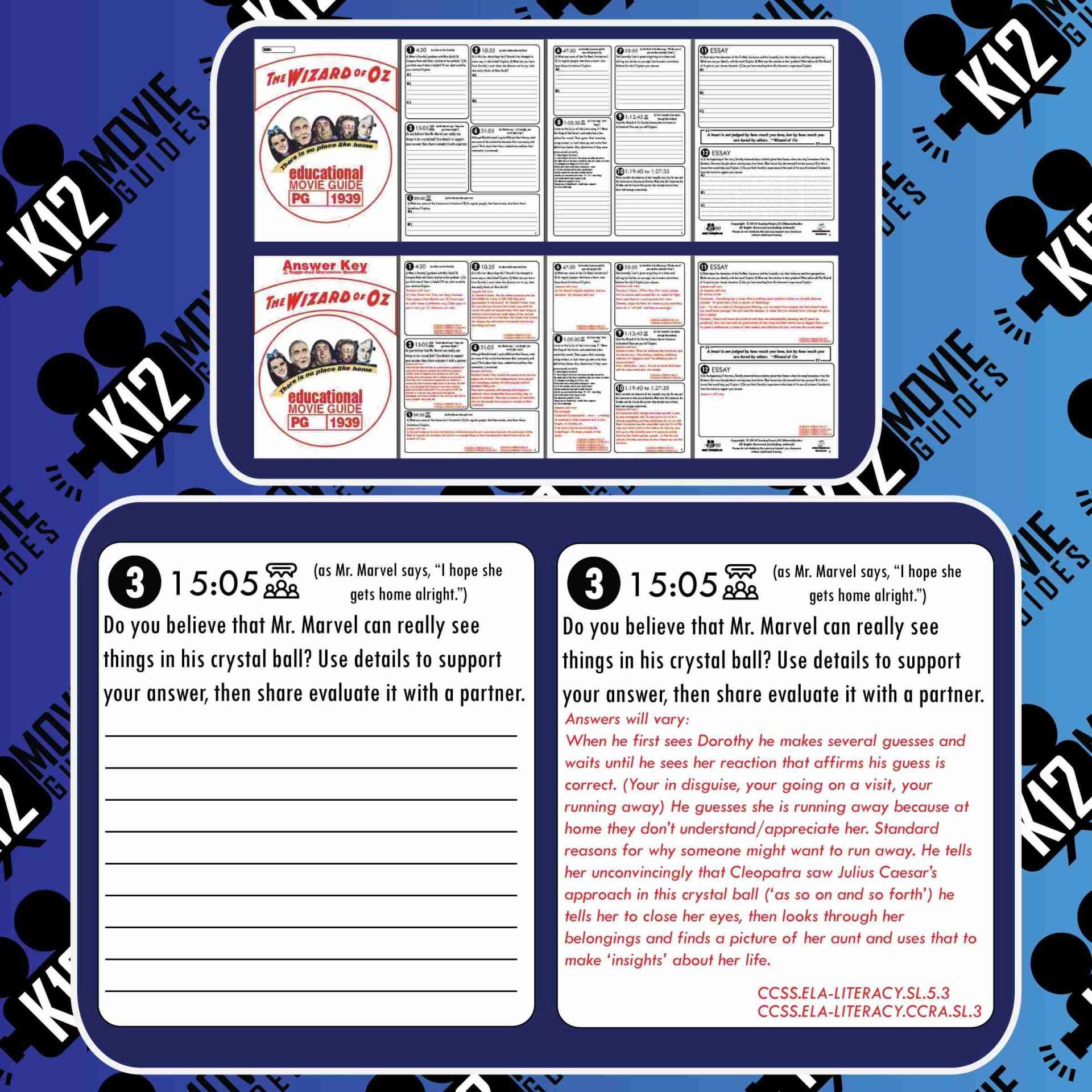 The Wizard of Oz Movie Guide | Worksheet | Questions | Google Forms (PG - 1939) Free Sample