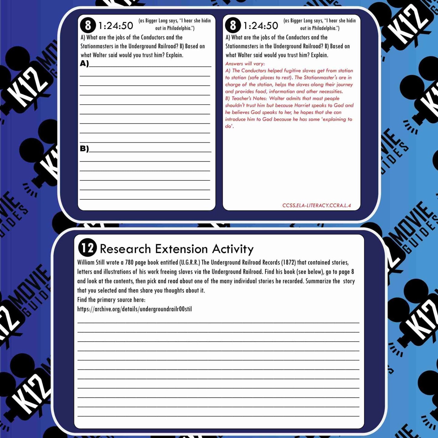 Harriet Movie Guide | Questions | Worksheet (PG13 - 2019) Free Sample