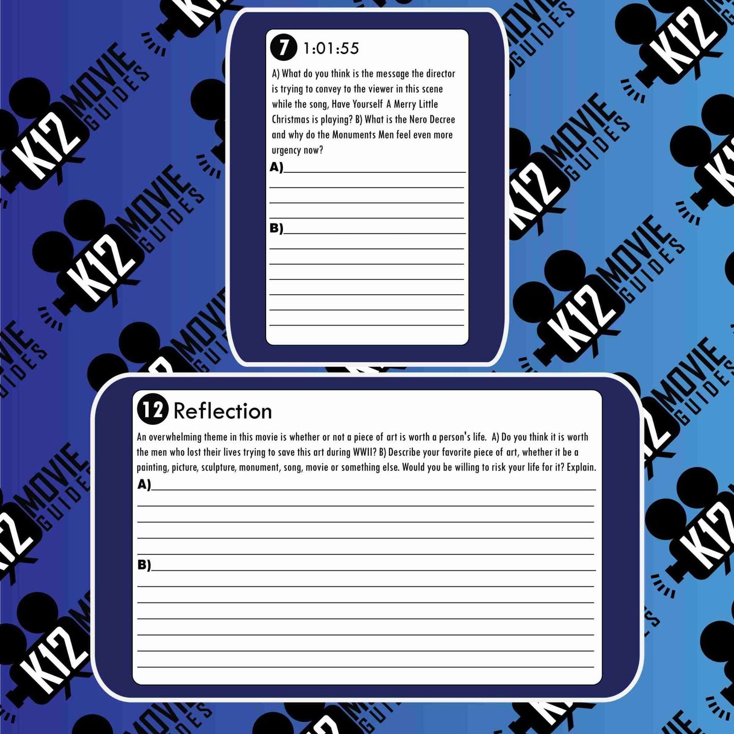 The Monuments Men Movie Guide | Questions | Worksheet (PG13 - 2014) Sample
