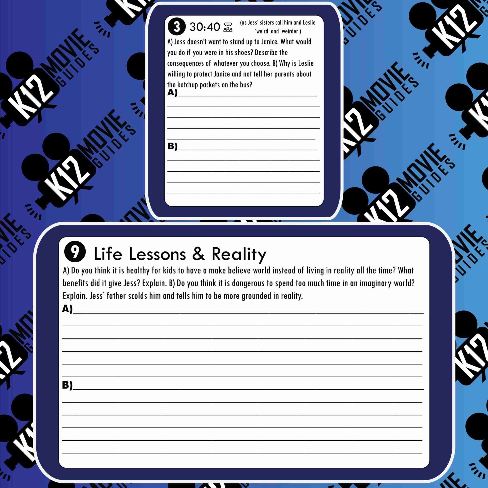 Bridge to Terabithia Movie Guide | Questions | Worksheet (PG - 2007) Free Sample