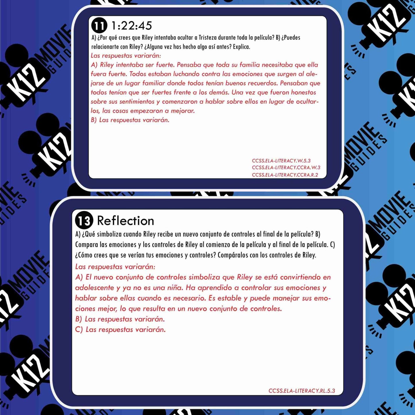 Inside Out Movie Guide in Spanish | Español | Inteligencia Emocional (PG - 2015) Sample