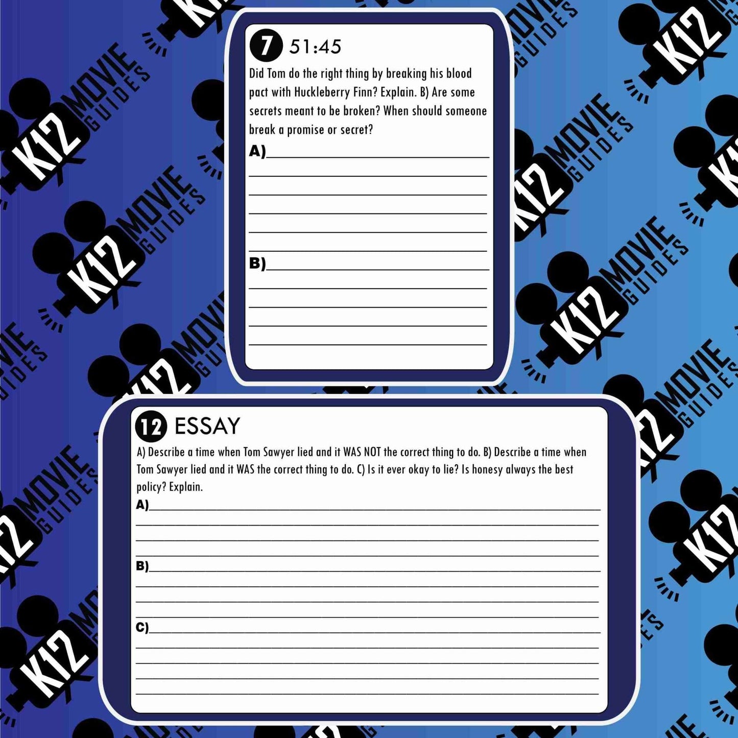 Tom Sawyer Movie Guide | Questions | Worksheet (G - 1973) Sample