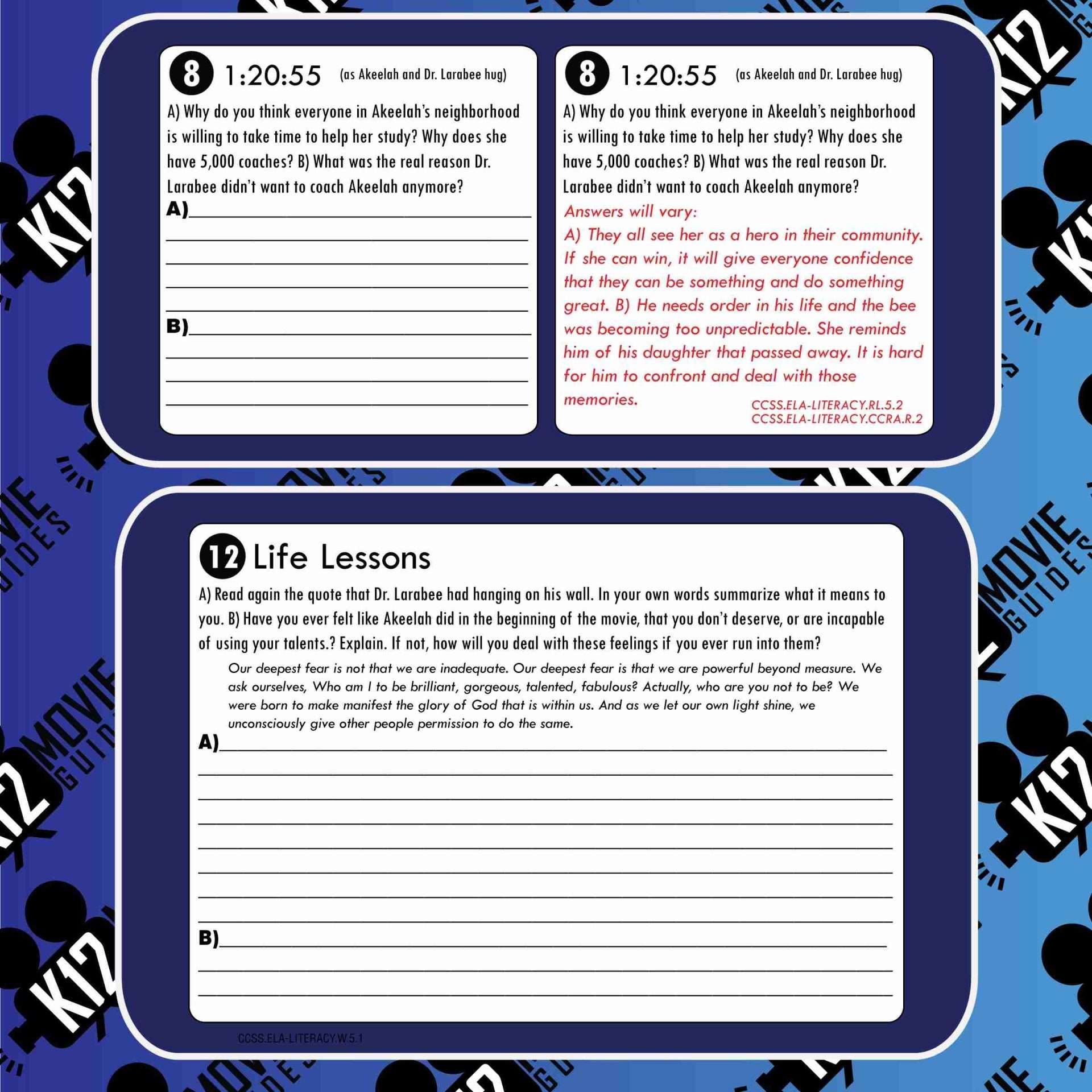 Akeelah and the Bee Movie Guide | Questions | Worksheet | Google (PG - 2006) Free Sample