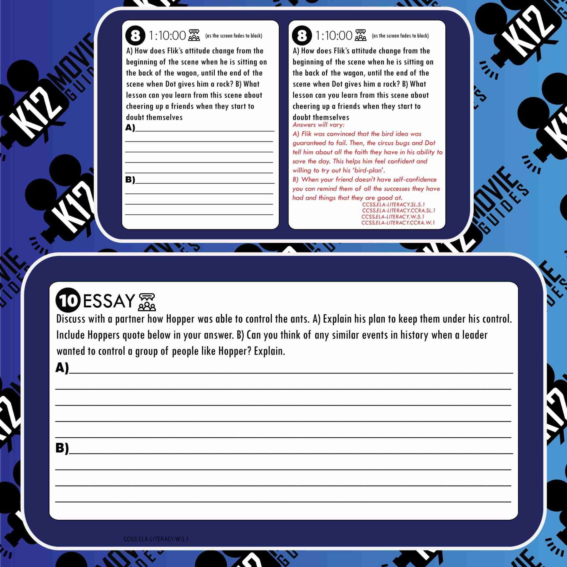 A Bug's Life Movie Guide | Questions | Worksheet | Google Form (G - 1998) Free Sample