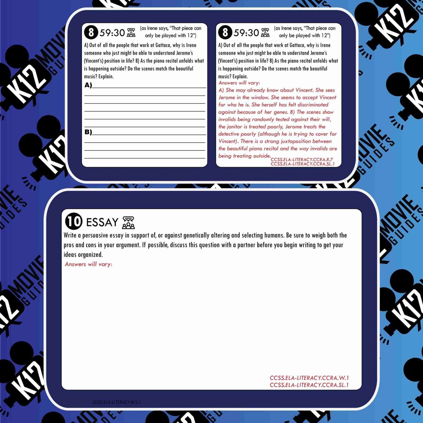 Gattaca Movie Guide | Questions | Worksheet (PG13 - 1997) Free Sample
