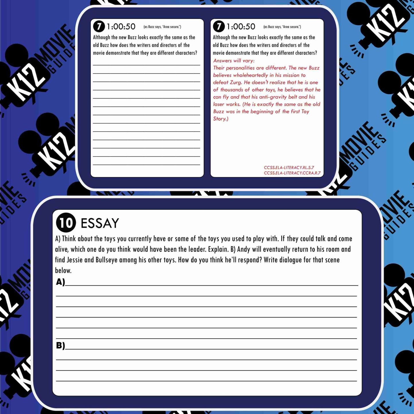 Toy Story 2 Movie Guide | Worksheet | Questions | Google (G - 1999) Sample