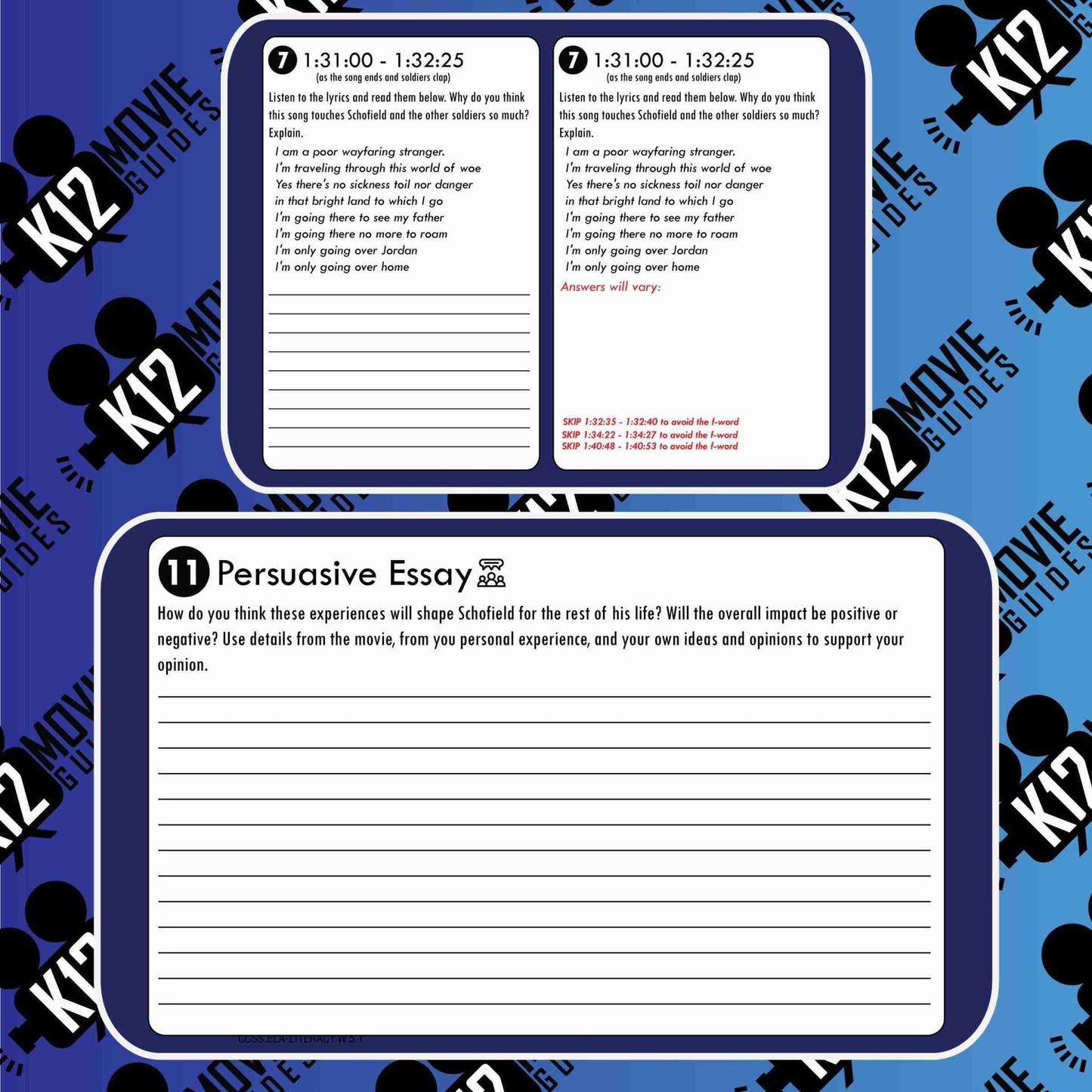 1917 Movie Guide | Questions | Worksheet (R - 2019) Free Sample