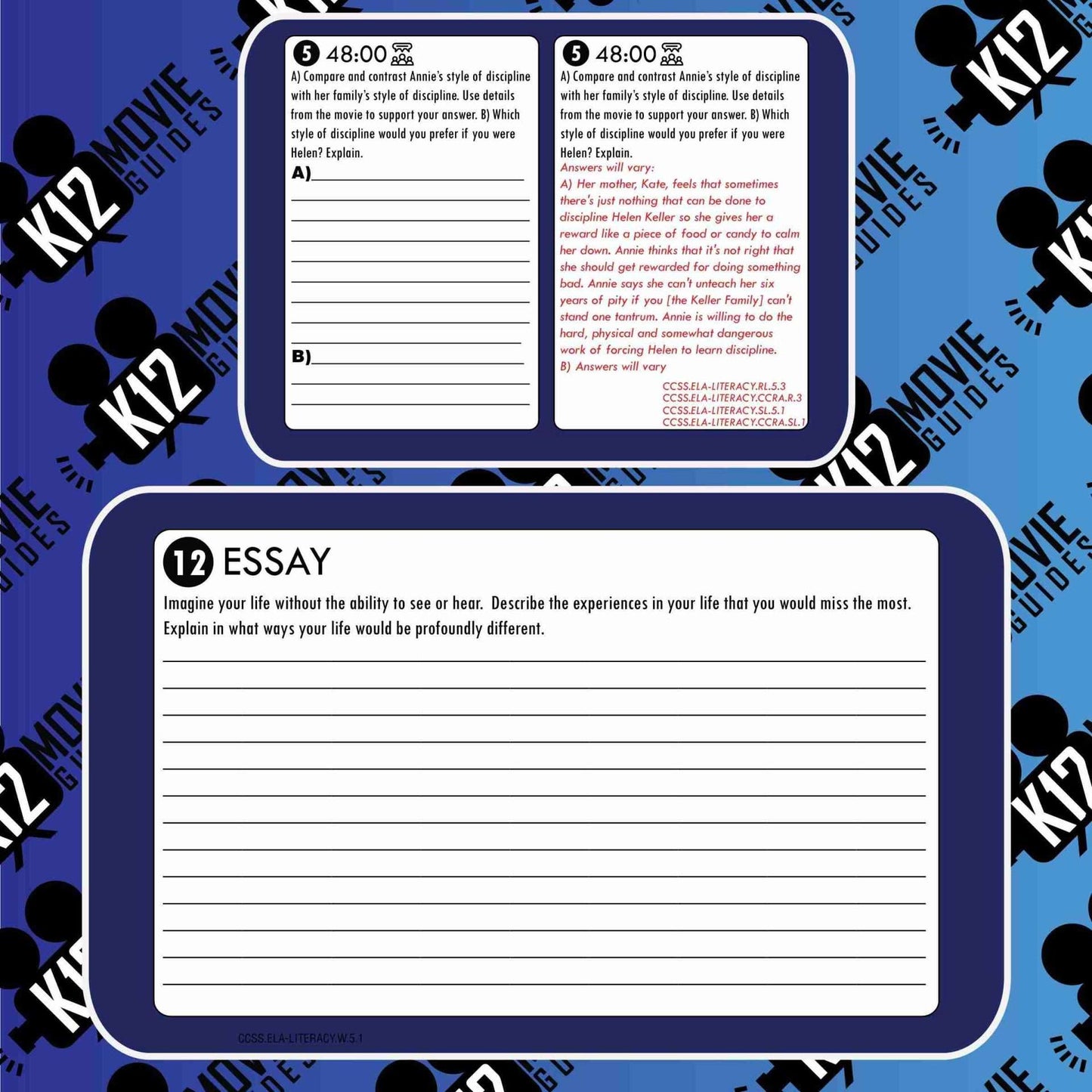 The Miracle Worker Movie Guide (Helen Keller Story) Worksheet (NR - 1962) Free Sample