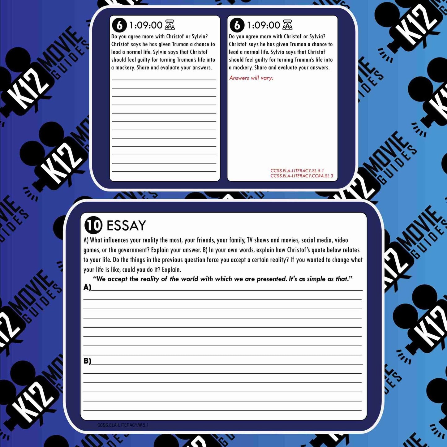 The Truman Show Movie Guide | Questions | Worksheet | Google (PG - 1998) Free Sample