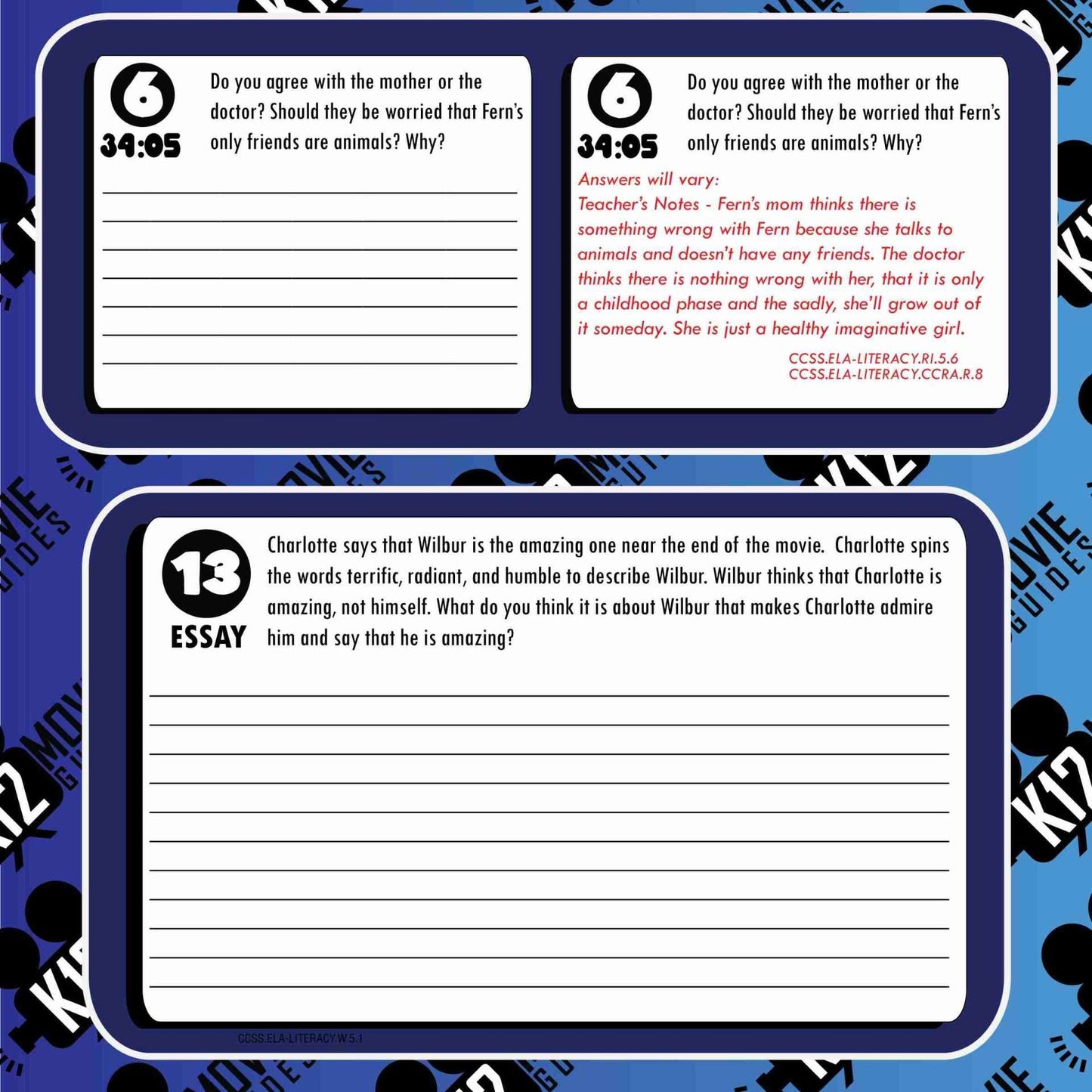 Charlotte's Web Movie Guide | Questions | Worksheet | Google Form (G - 2006) Free Sample