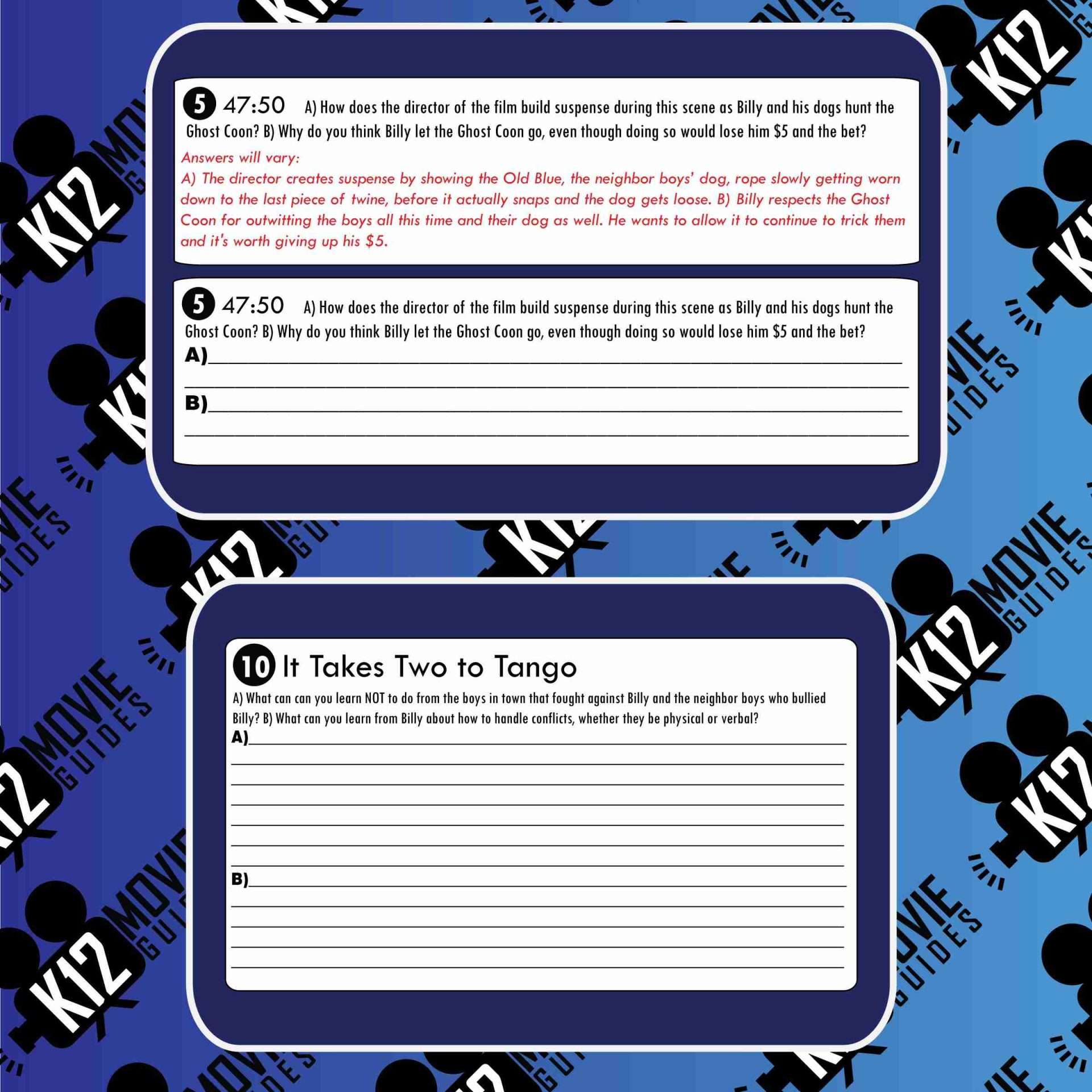 Where the Red Fern Grows Movie Guide | Questions | Worksheet (PG - 2003) Sample