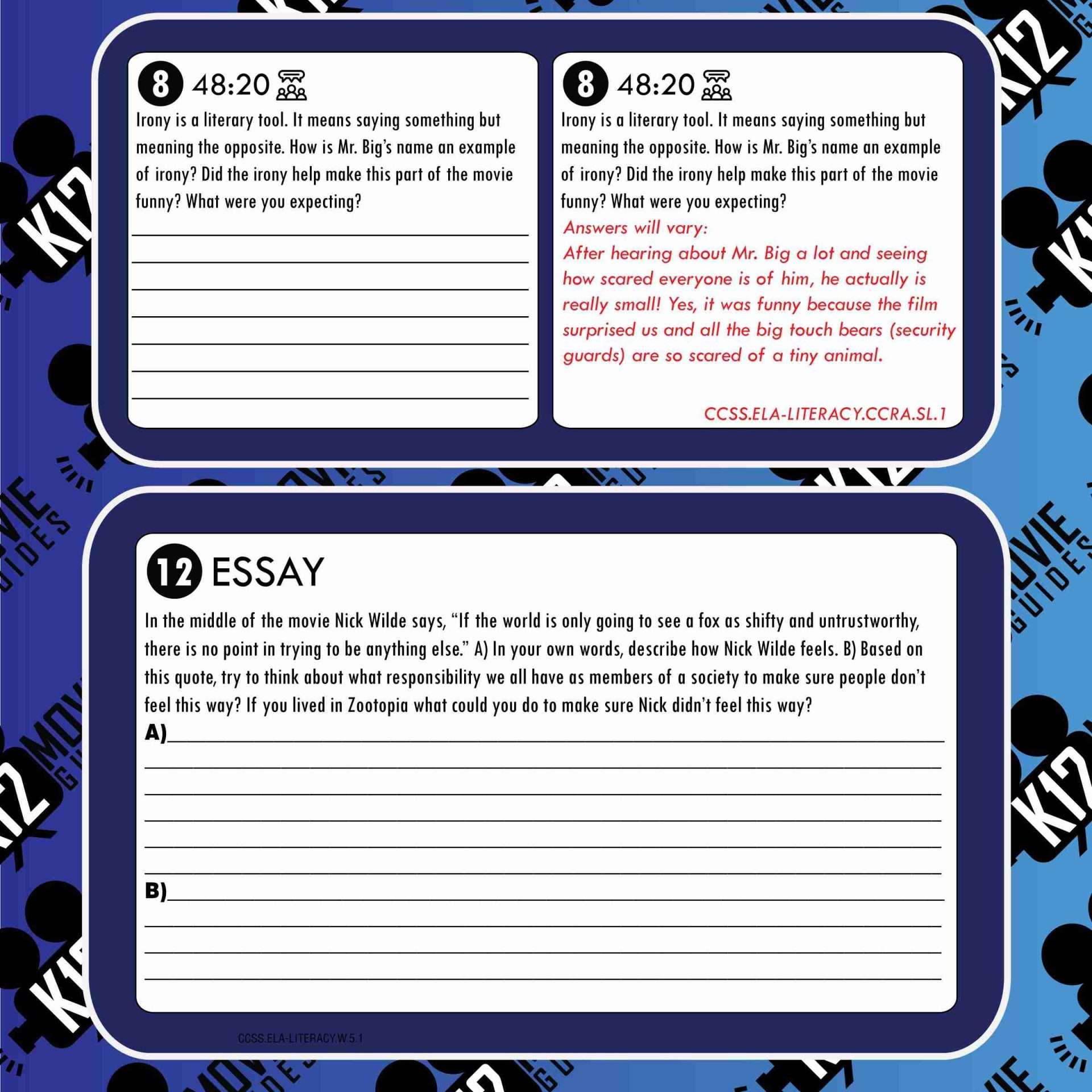 Zootopia Movie Guide | Questions | Worksheet (PG – 2016) Free Sample