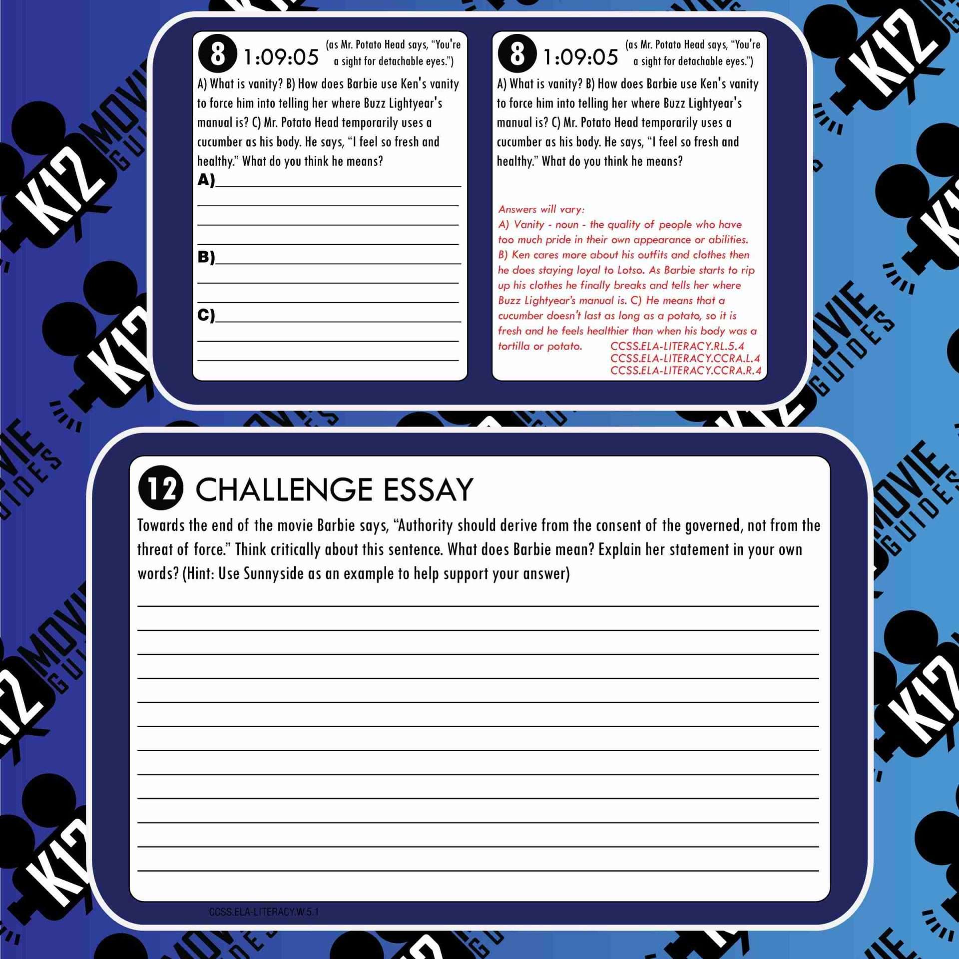 Toy Story 3 Movie Guide | Worksheet | Questions | Google Classroom (G - 2010) Sample