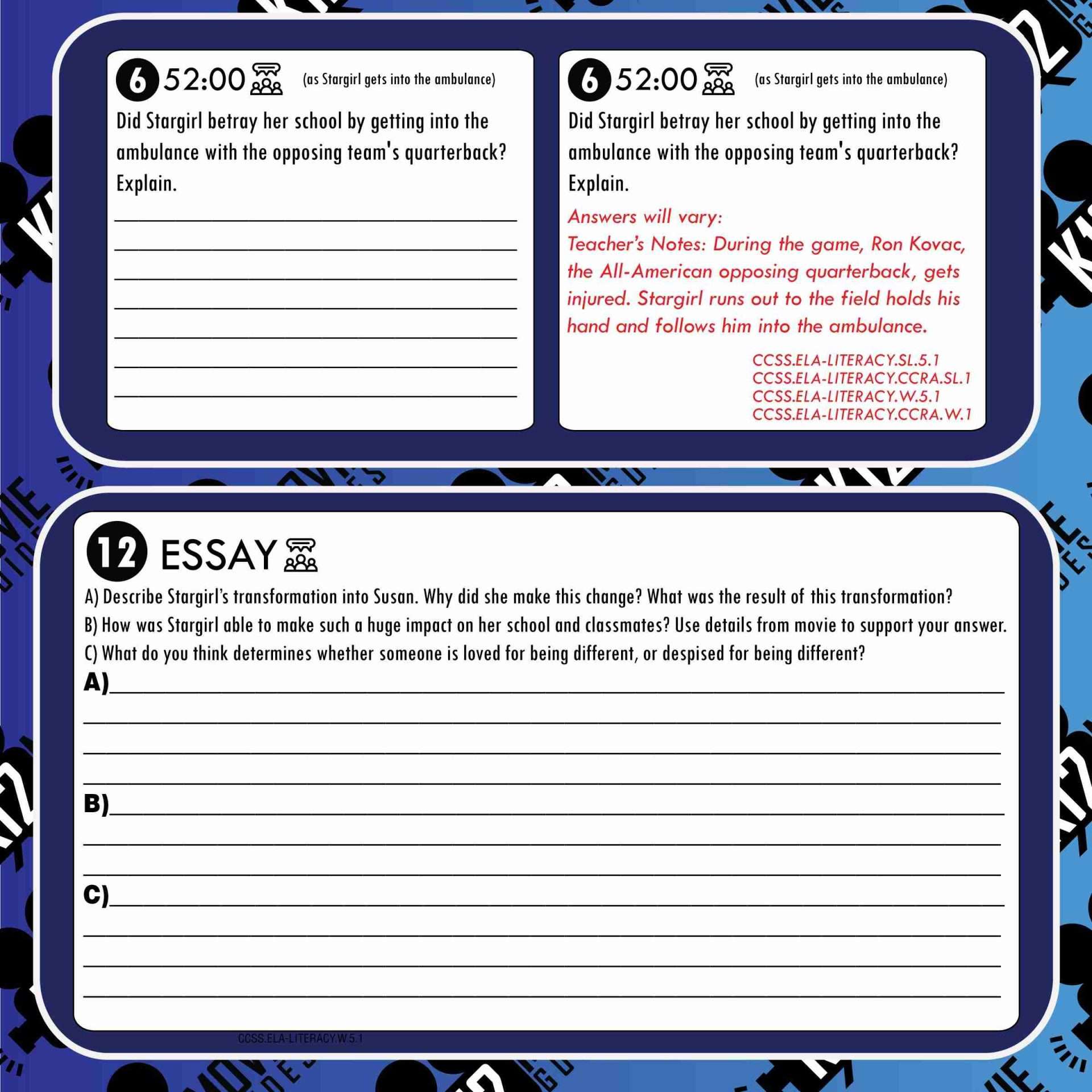 Stargirl Movie Guide | Questions | Worksheet (PG - 2020) Free Sample