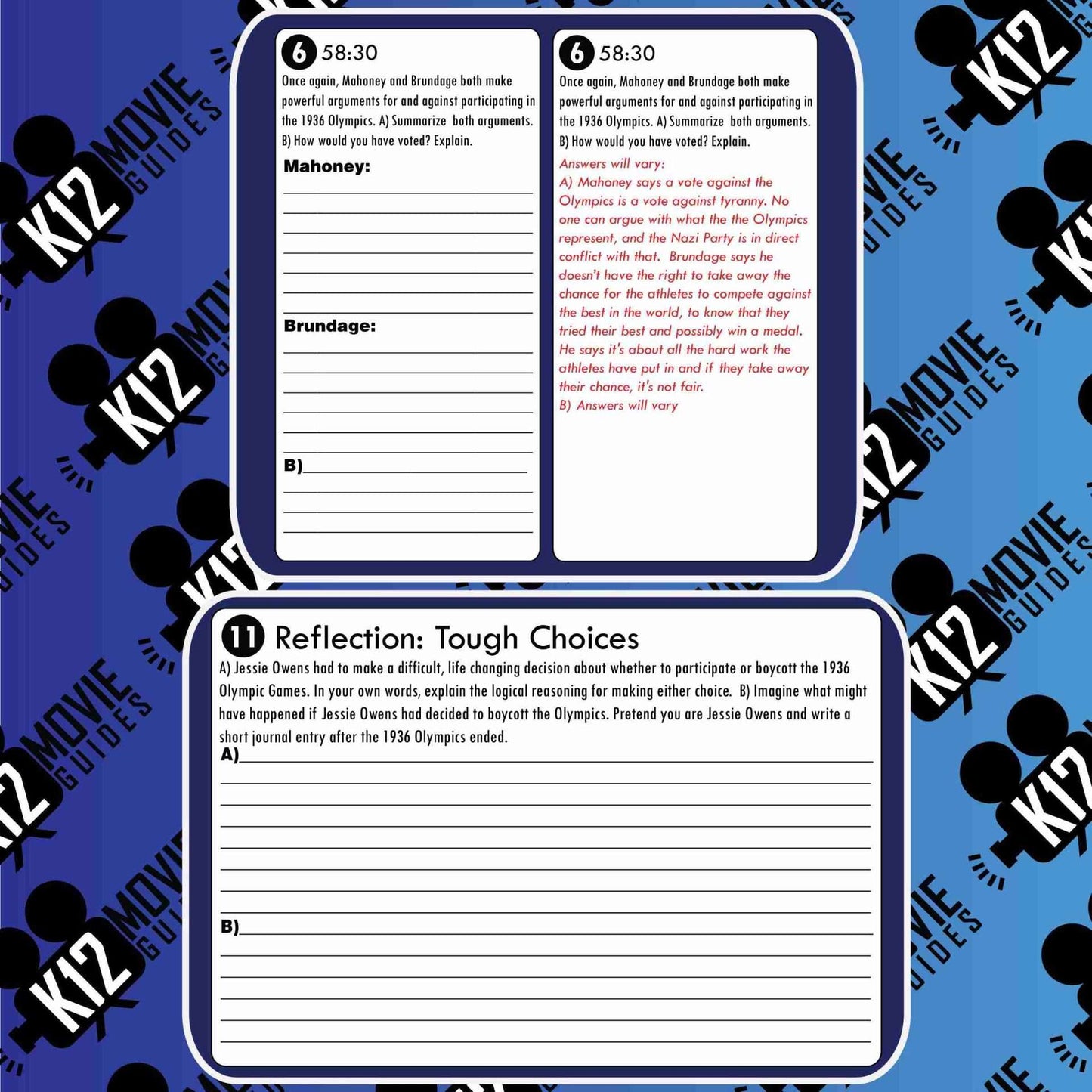 Race (Jessie Owens Story) Movie Guide | Questions | Worksheet (PG13 - 2016) Sample