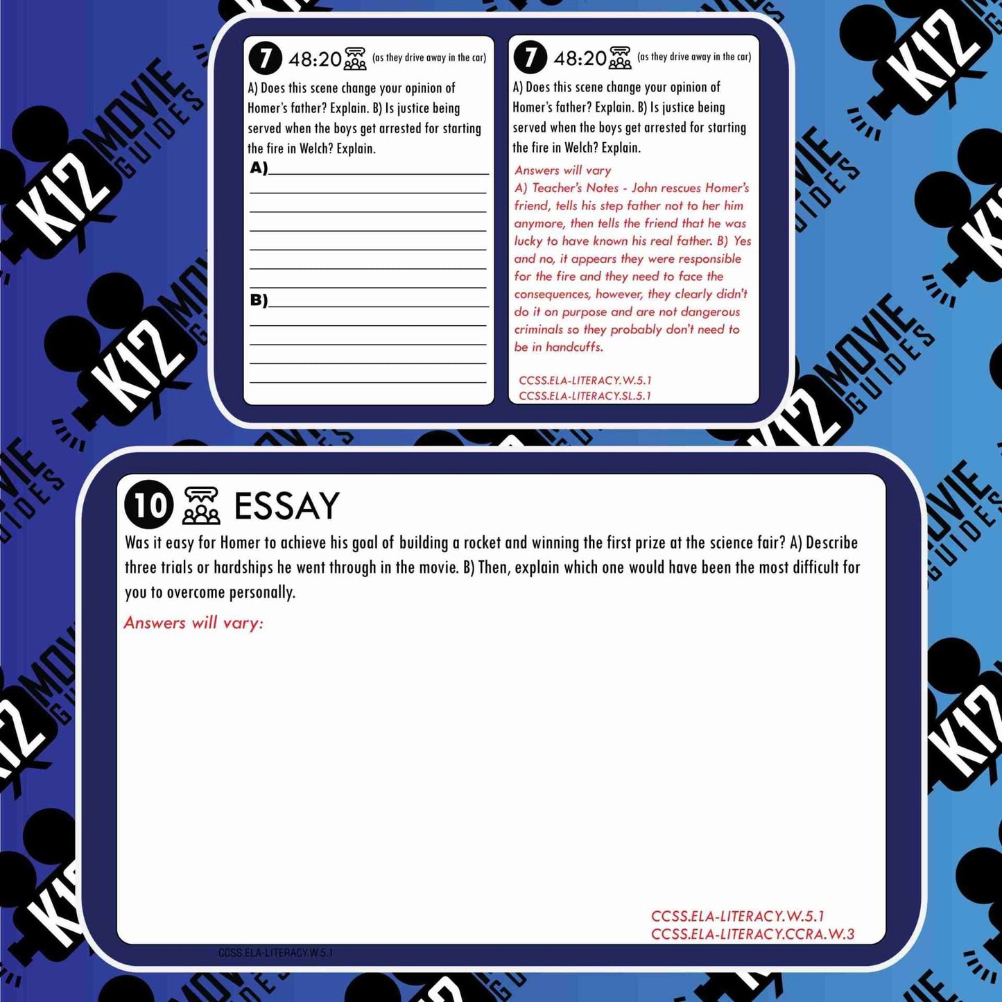 October Sky Movie Guide | Questions | Worksheet (PG - 1999) Free Samples