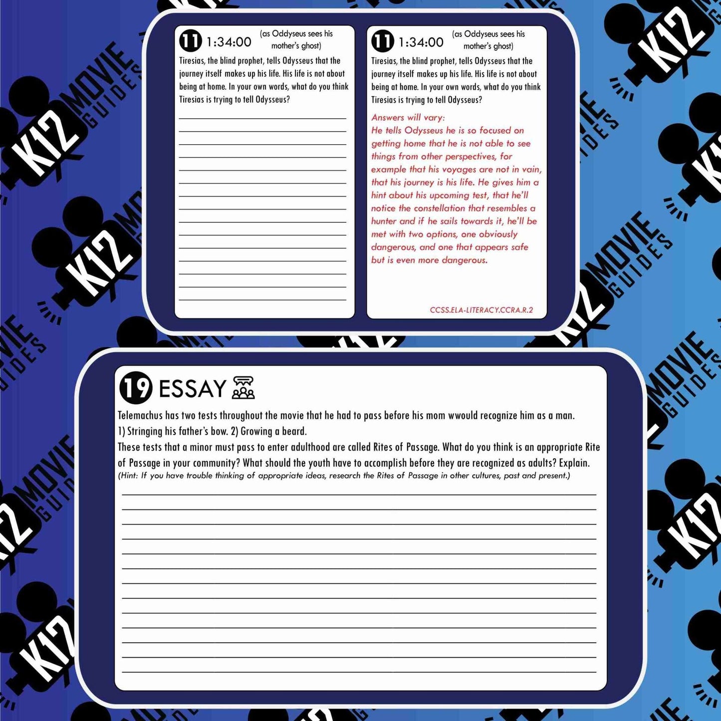 The Odyssey Movie Guide | Questions | Worksheet (PG13 - 1997) Free Sample