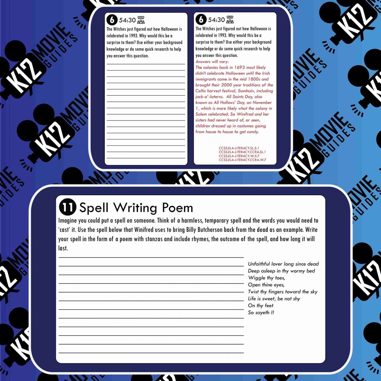 Hocus Pocus Movie Guide | Questions | Worksheet | Google (PG - 1993) Free Sample