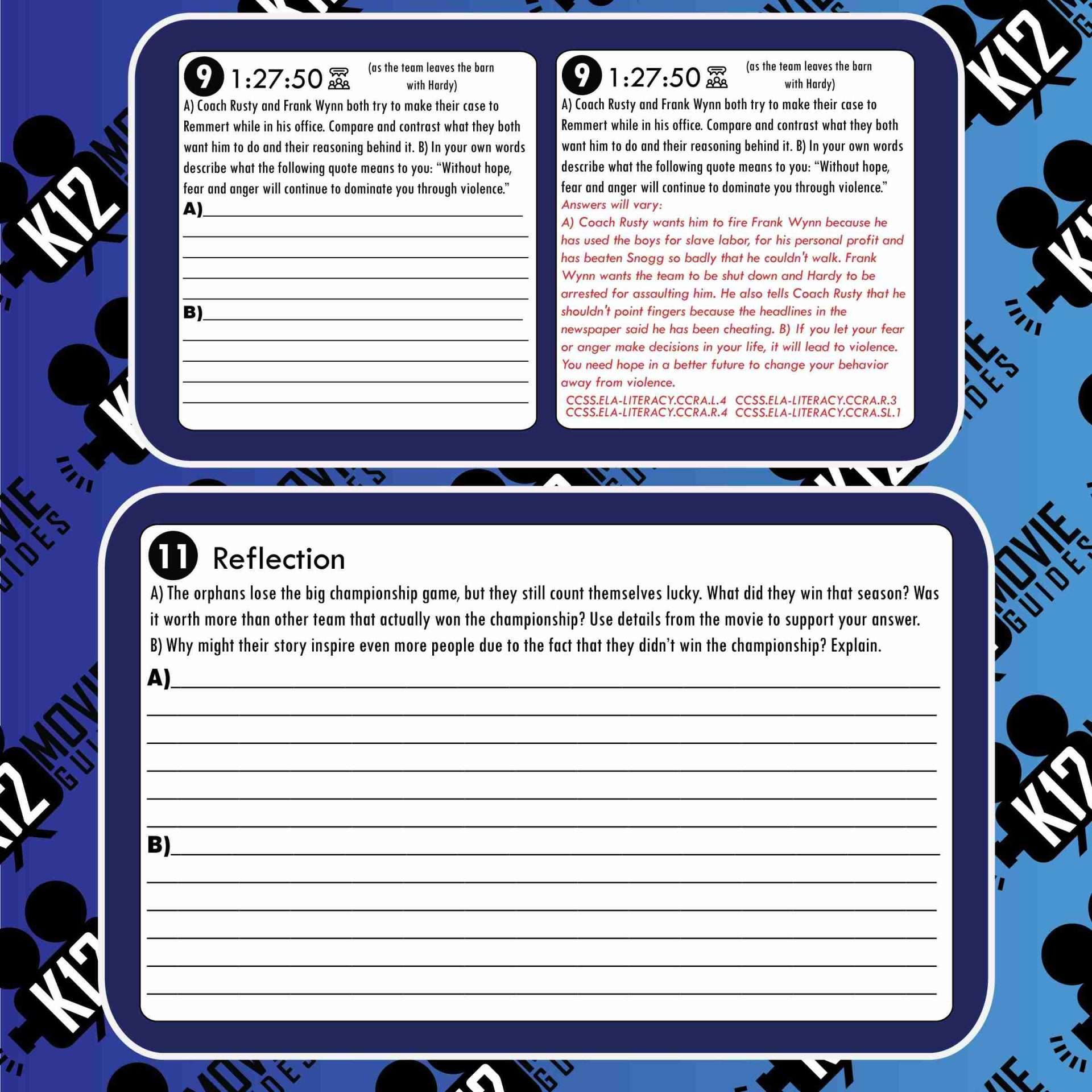 12 Mighty Orphans Movie Guide | Worksheet | Questions | Google (PG13 - 2021) Sample