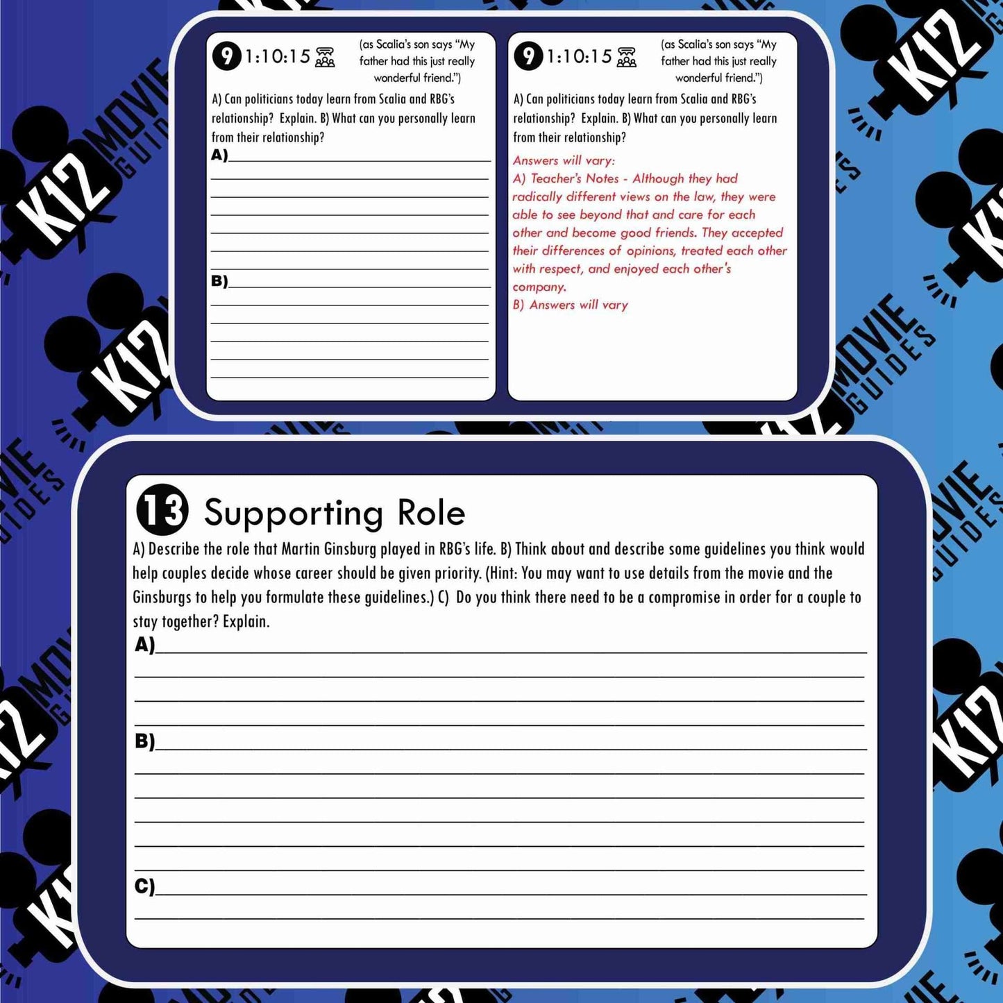 RBG - Ruth Bader Ginsburg Documentary Movie Guide | Worksheet (PG - 2018) Free Sample