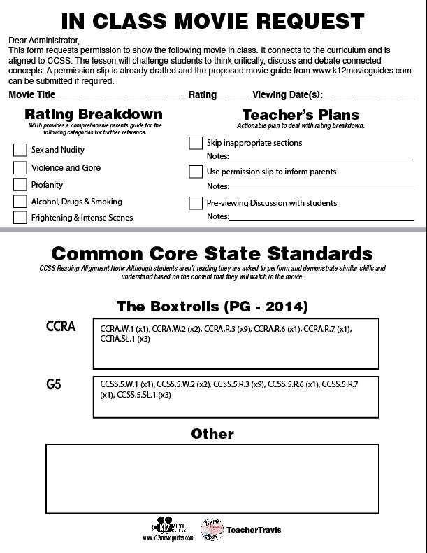 The Boxtrolls Movie Guide (PG - 2014) CCSS