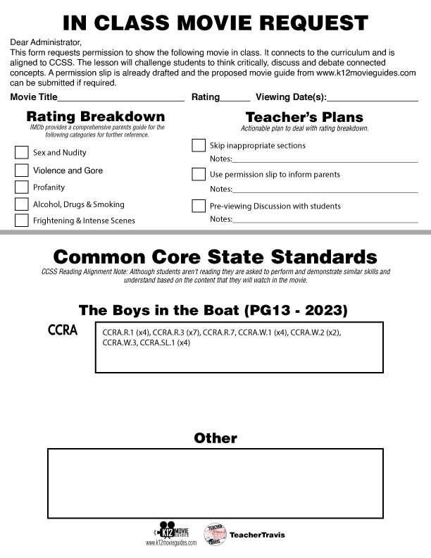 The Boys in the Boat (PG13 - 2023) Sample