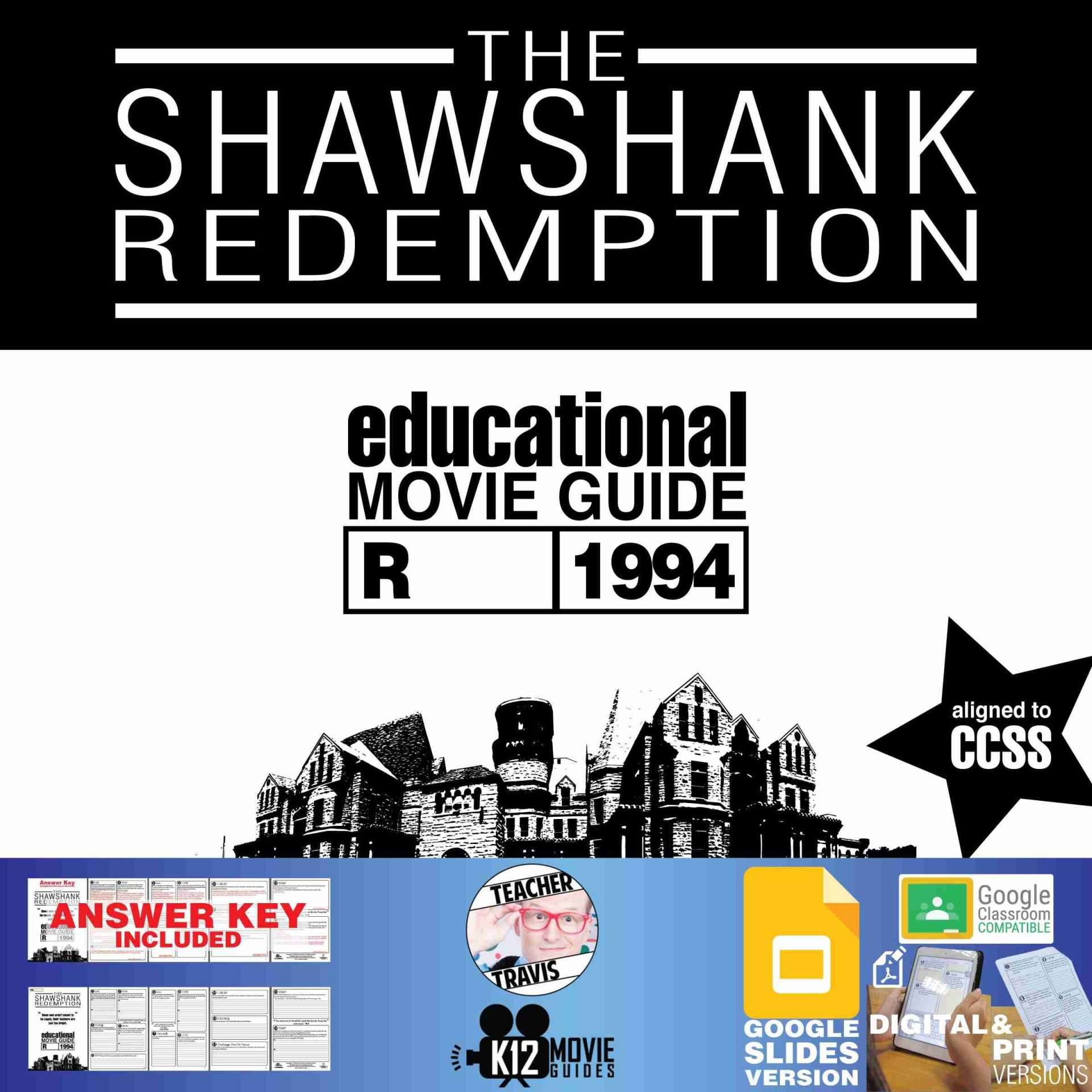 The Shawshank Redemption Movie Guide | Questions | Worksheet (R - 1994) Cover