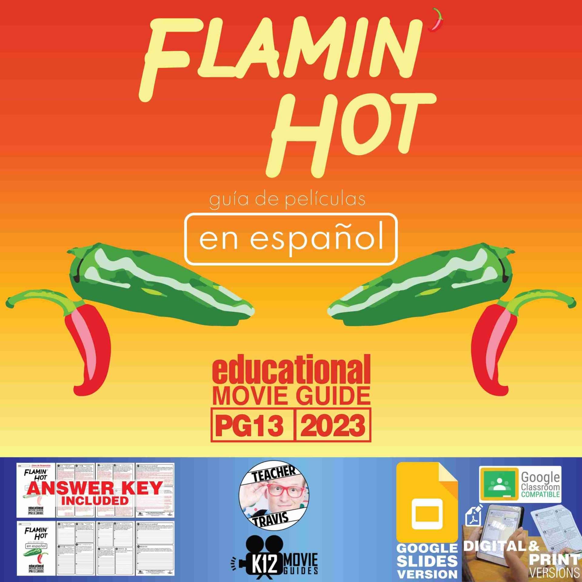 Flamin' Hot Movie Guide in Spanish | Español (PG13 - 2023) Cover