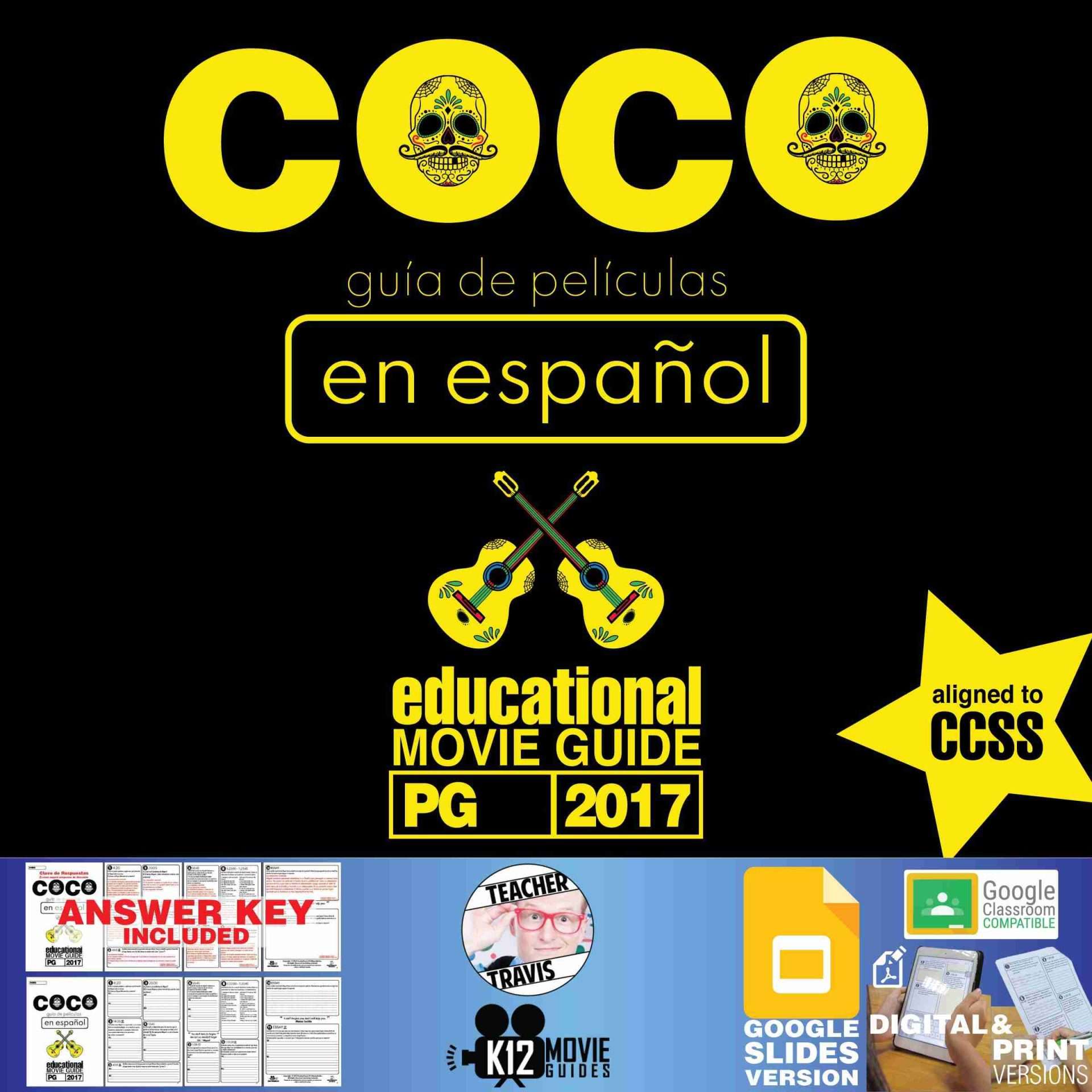 Coco Movie Guide in Spanish | Day of the Dead | Dia de los Muertos (PG - 2017) Cover