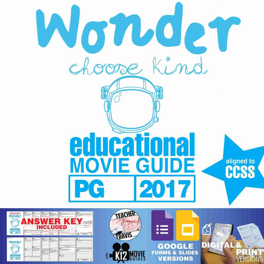 Wonder Movie Guide | Film Questions | Worksheet | (PG - 2017) Cover