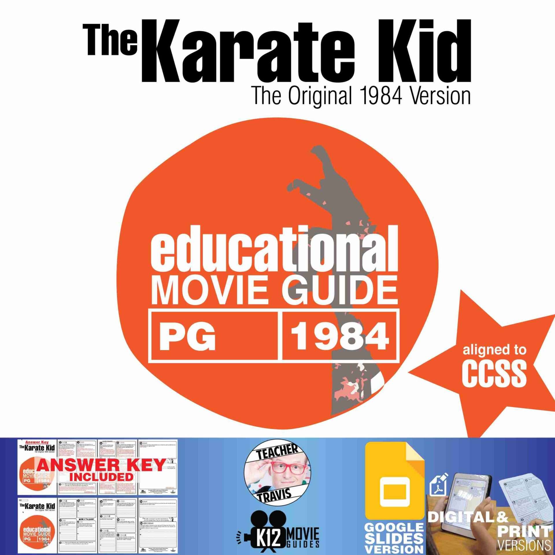 The Karate Kid Movie Guide | Questions | Worksheet | Google Slides (PG - 1984) Cover